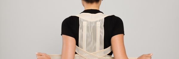 Rug brace op rug van een persoon