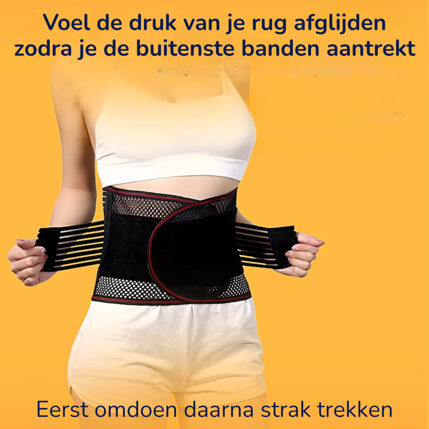 rugbrace voor de onderrug zonder zweten in de zomer rechte-rug.nl goede ondersteuning onderrug band