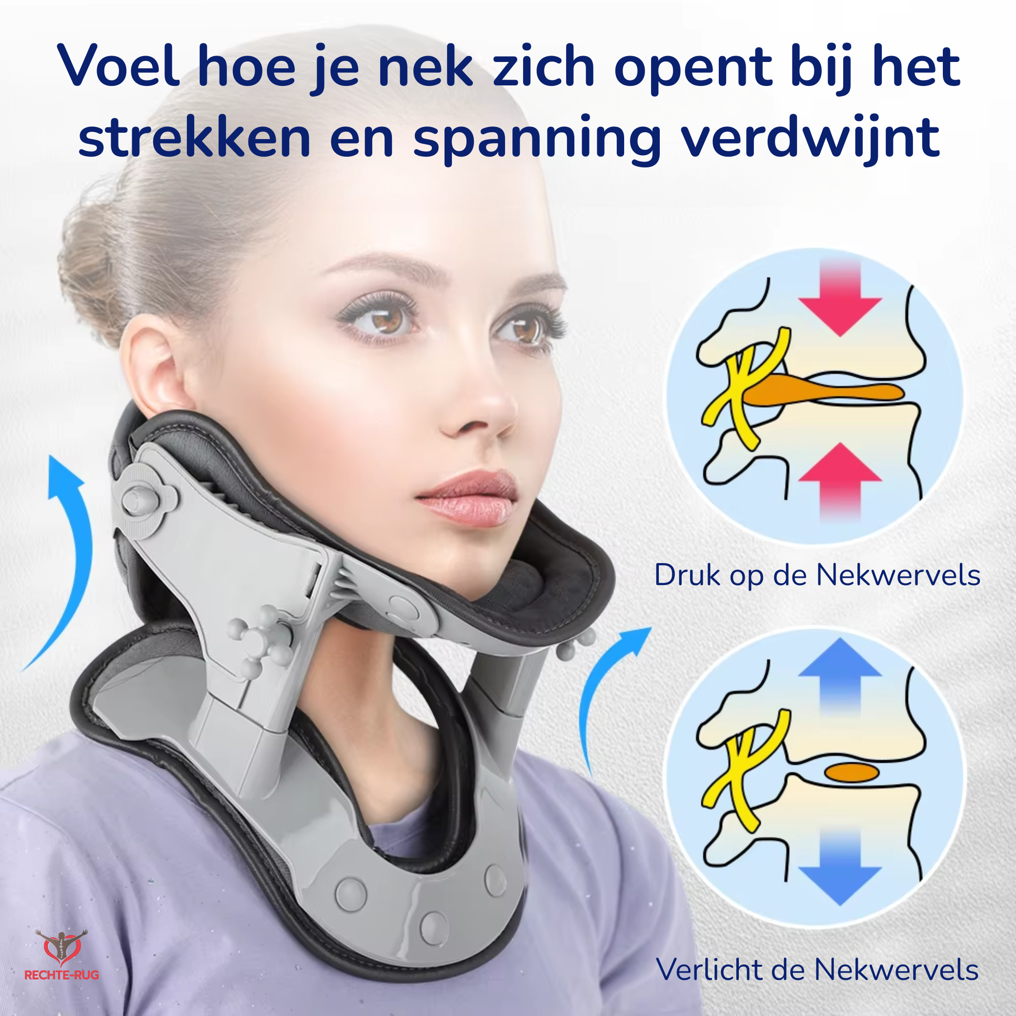 Nek Tractie - met Verwarming - Verlicht en Ontspan Nekwervels