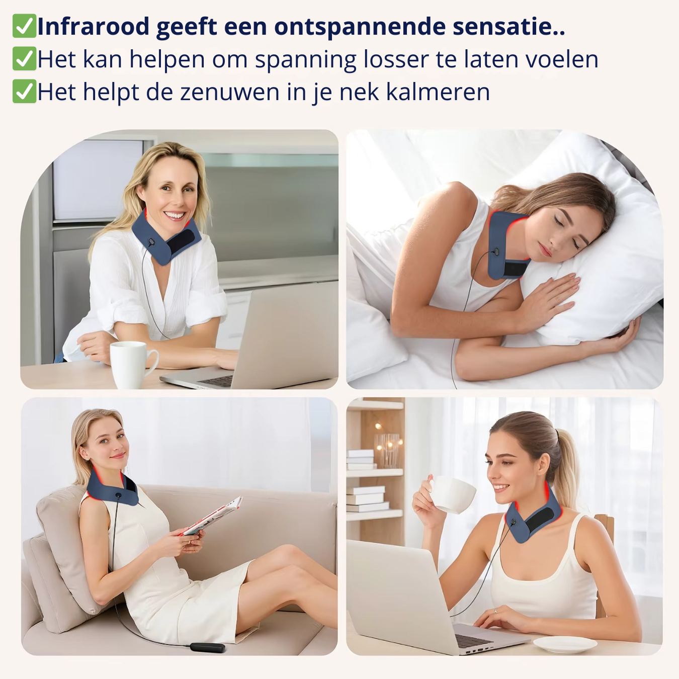 infrarood therapie brace voor nekwervels, nekpijn, nek hernia artrose nek rechte-rug 1