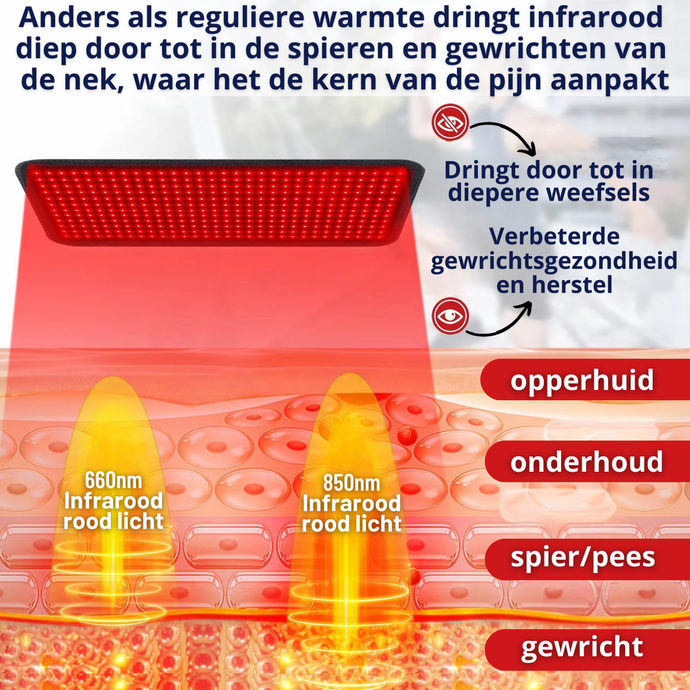 infrarood therapie brace voor nekwervels, nekpijn, nek hernia artrose nek rechte-rug 3