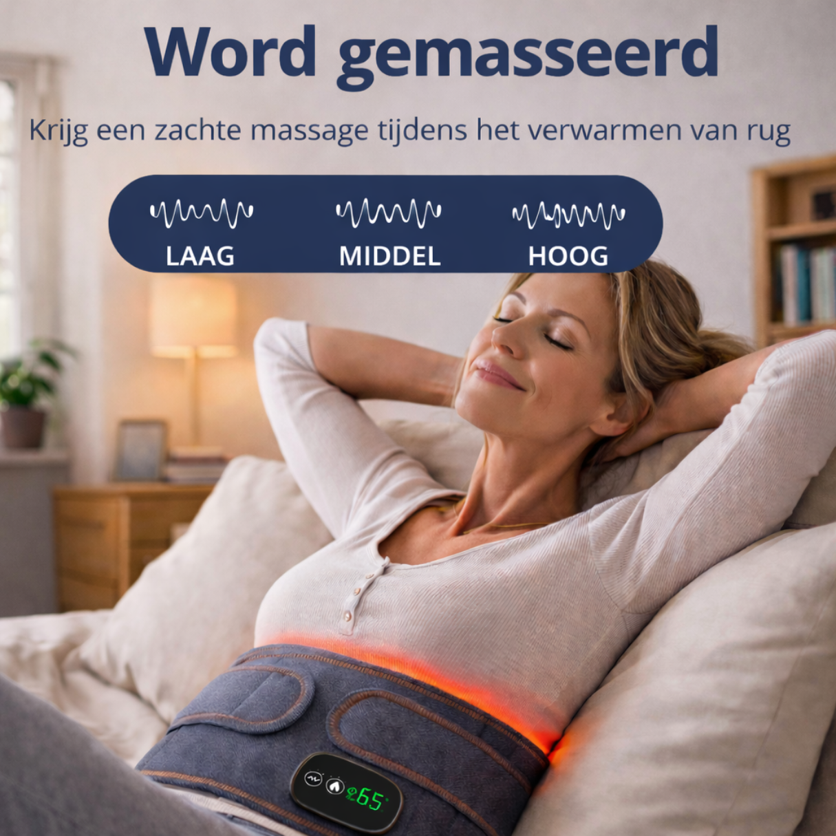 Rechte Rug verwarmingsbrace voor dagelijkse verlichting bij chronische rugklachten.