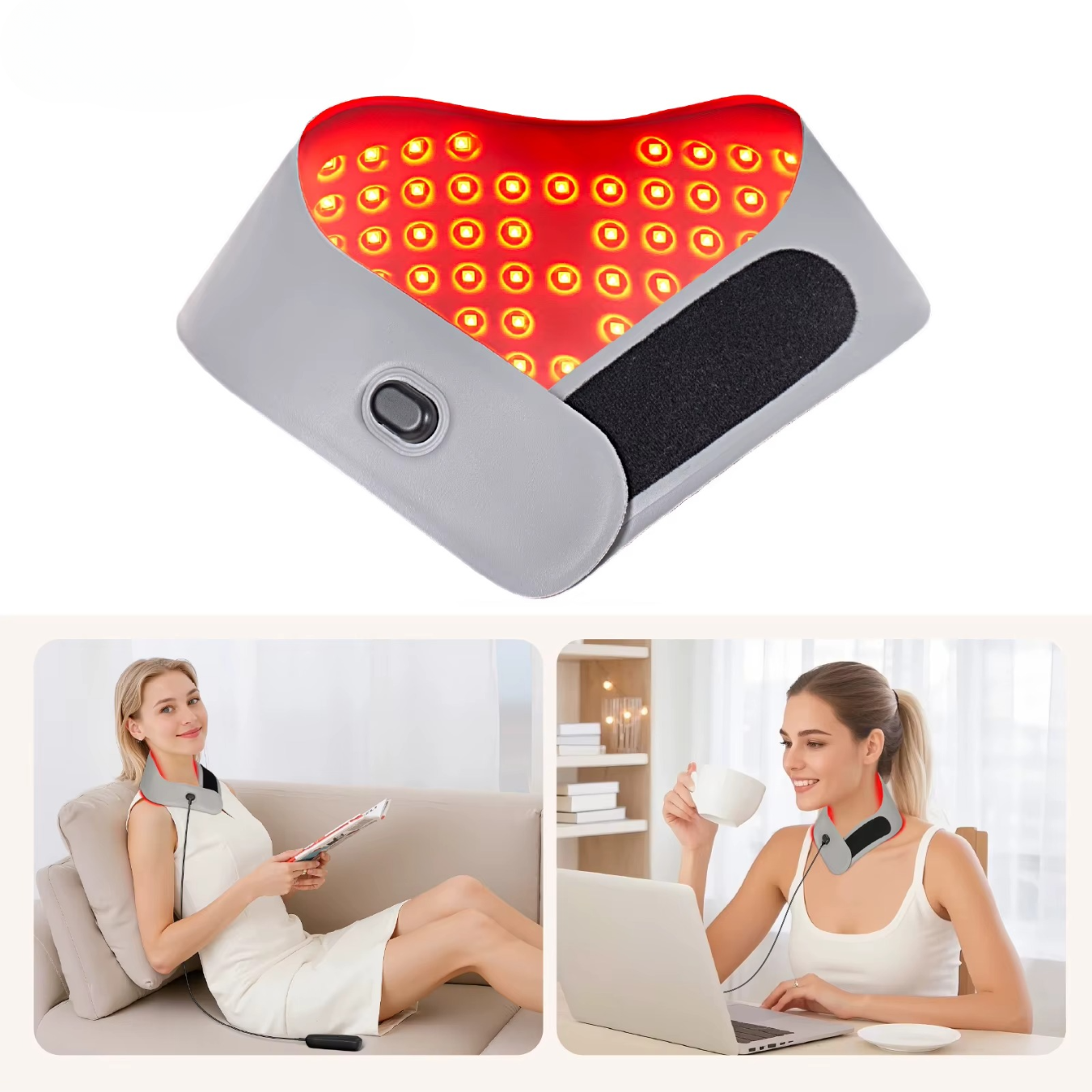 infrarood therapie brace voor nekwervels, nekpijn, nek hernia artrose nek rechte-rug