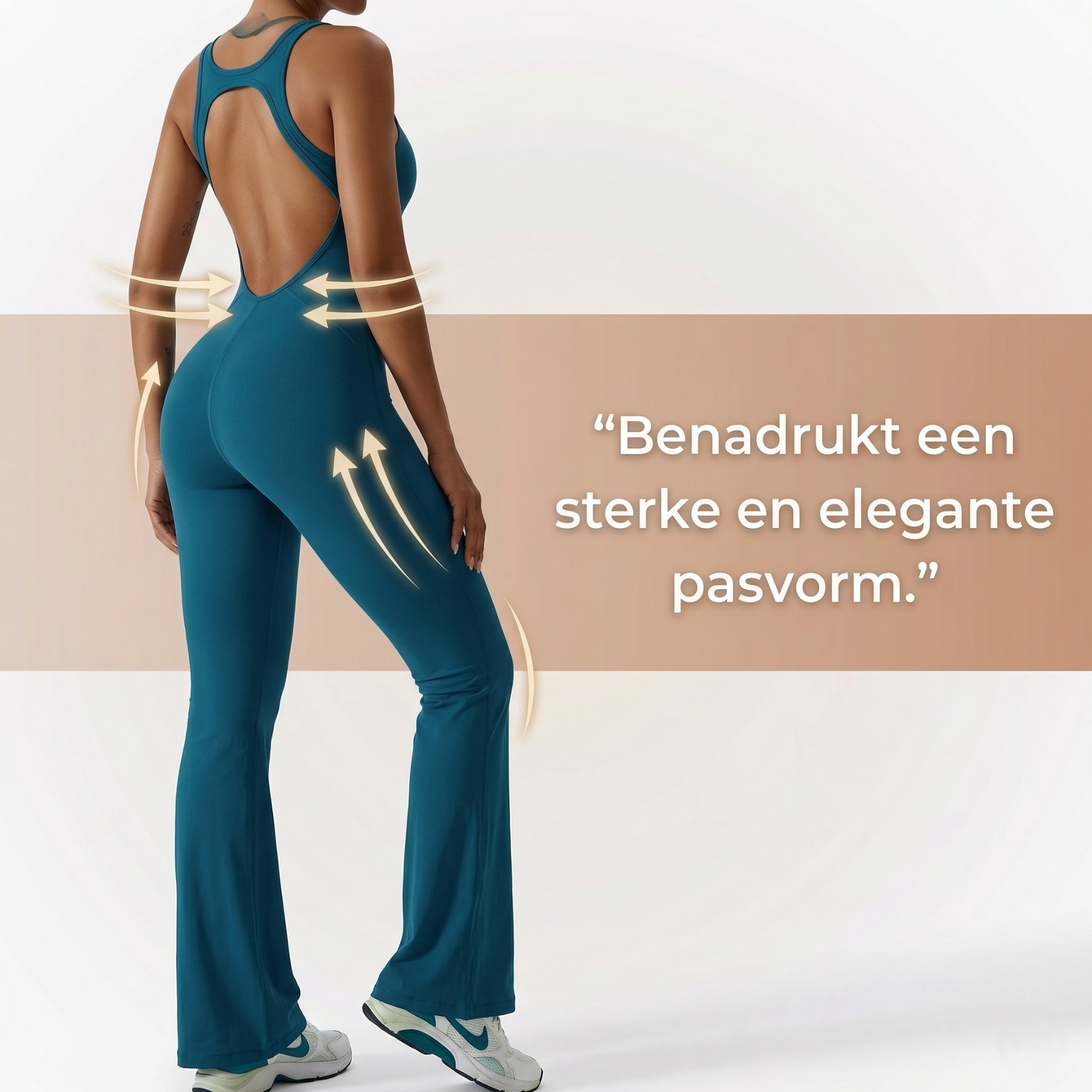 Dames postuur pak met slimme compressie. Voor meer steun, een rechte houding en een verzorgde uitstraling.