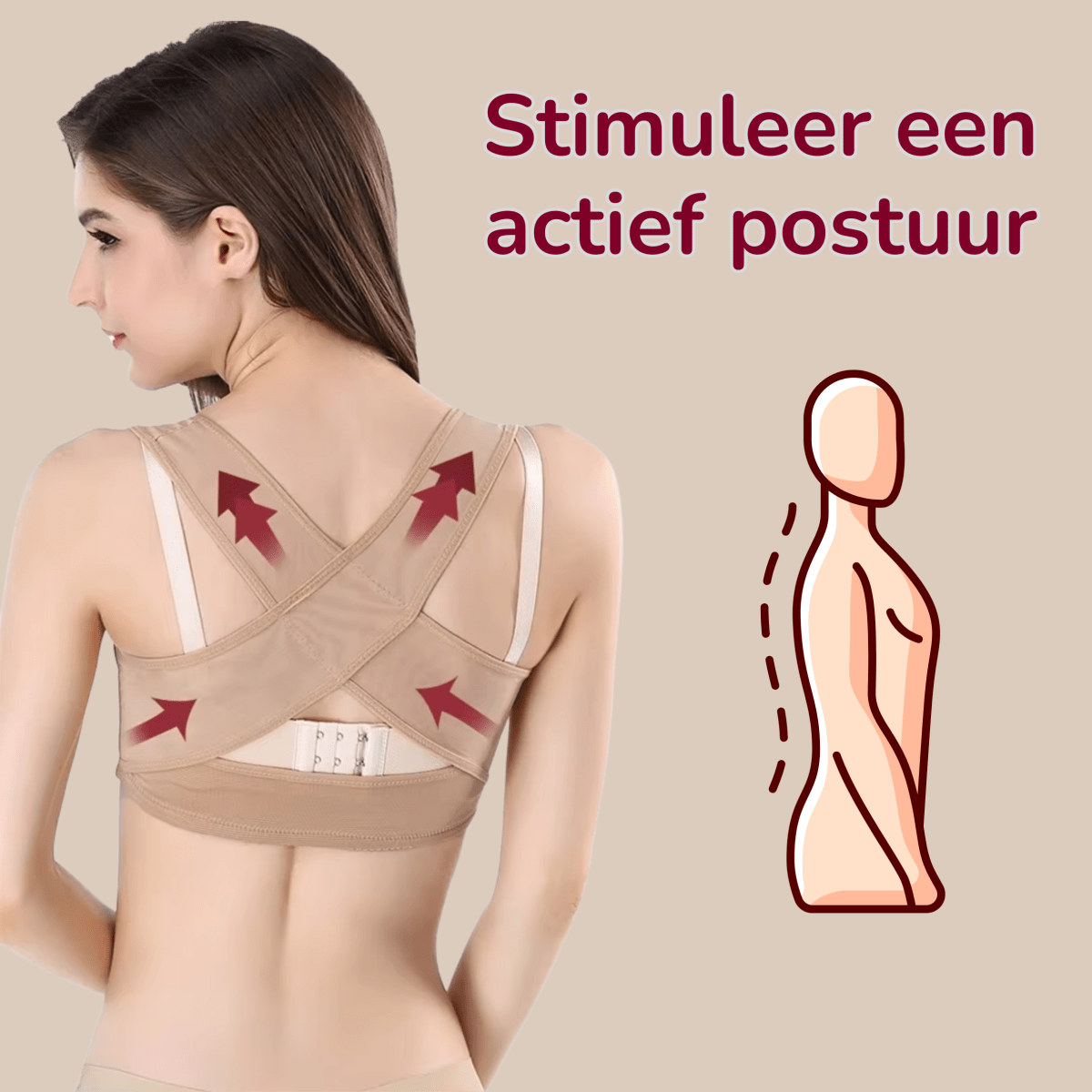 "Bodyshaper lifter top voor vrouwen met verstelbare pasvorm, houdingcorrectie, borstlift, comfortabele ondersteuning, strakke contouren en perfecte fit."