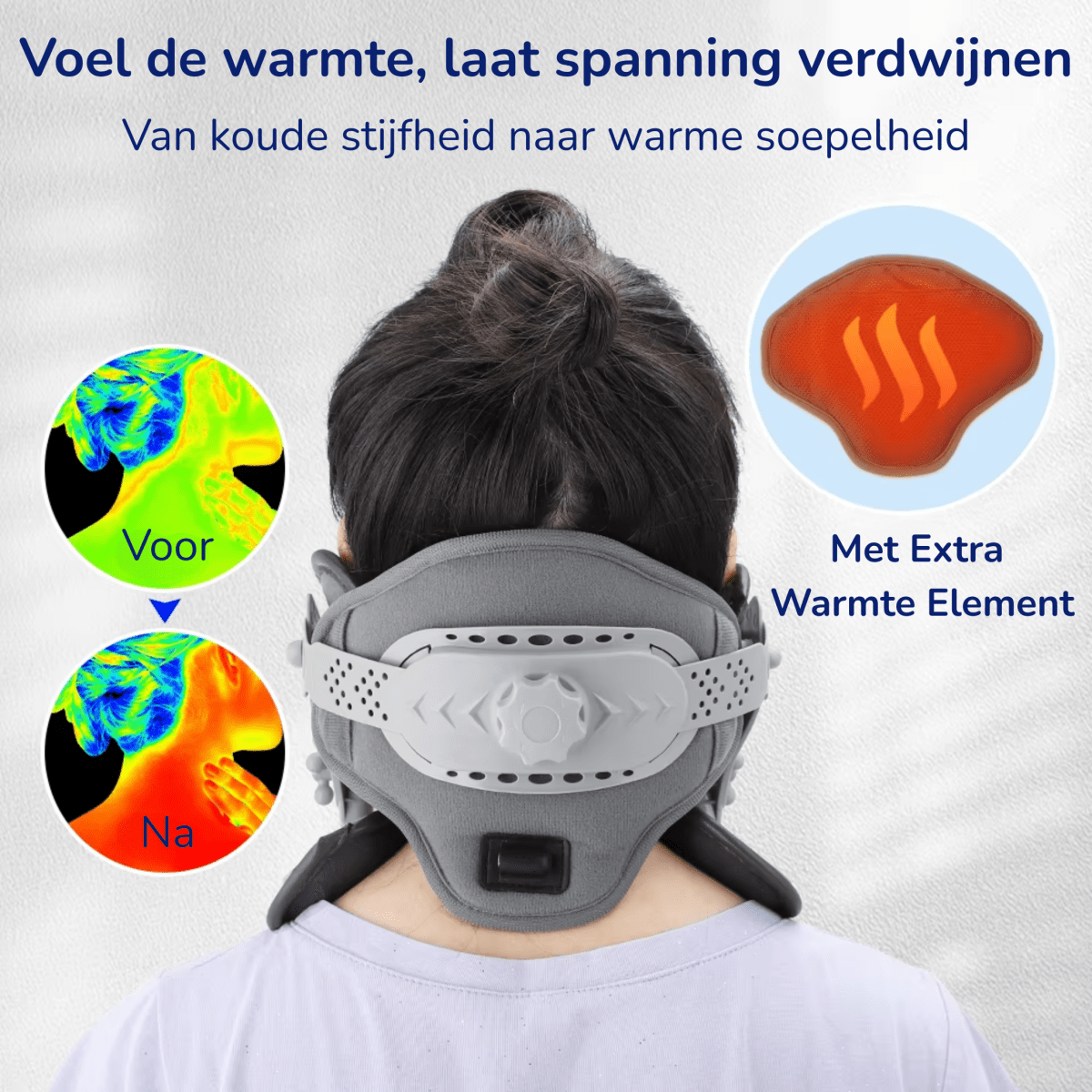 Nek Tractie - met Verwarming - Verlicht en Ontspan Nekwervels