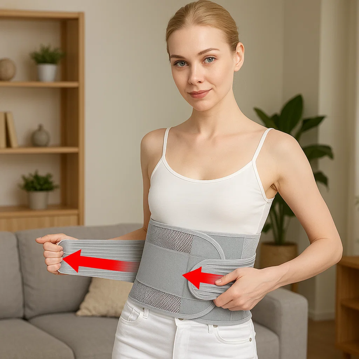 rugbrace voor de onderrug zonder zweten in de zomer rechte-rug.nl goede ondersteuning onderrug band onderrugbrace