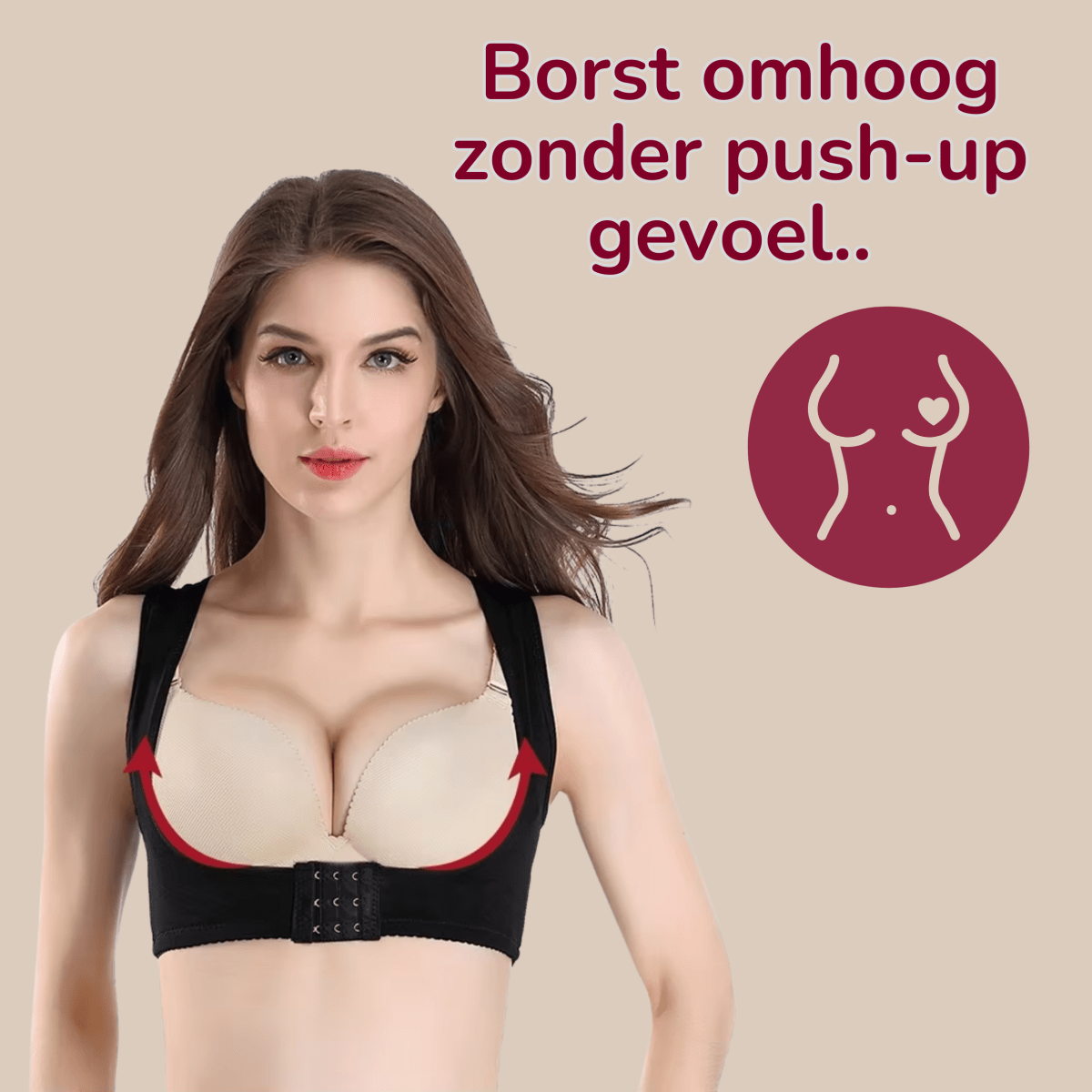 "Bodyshaper lifter top voor vrouwen met verstelbare pasvorm, houdingcorrectie, borstlift, comfortabele ondersteuning, strakke contouren en perfecte fit."