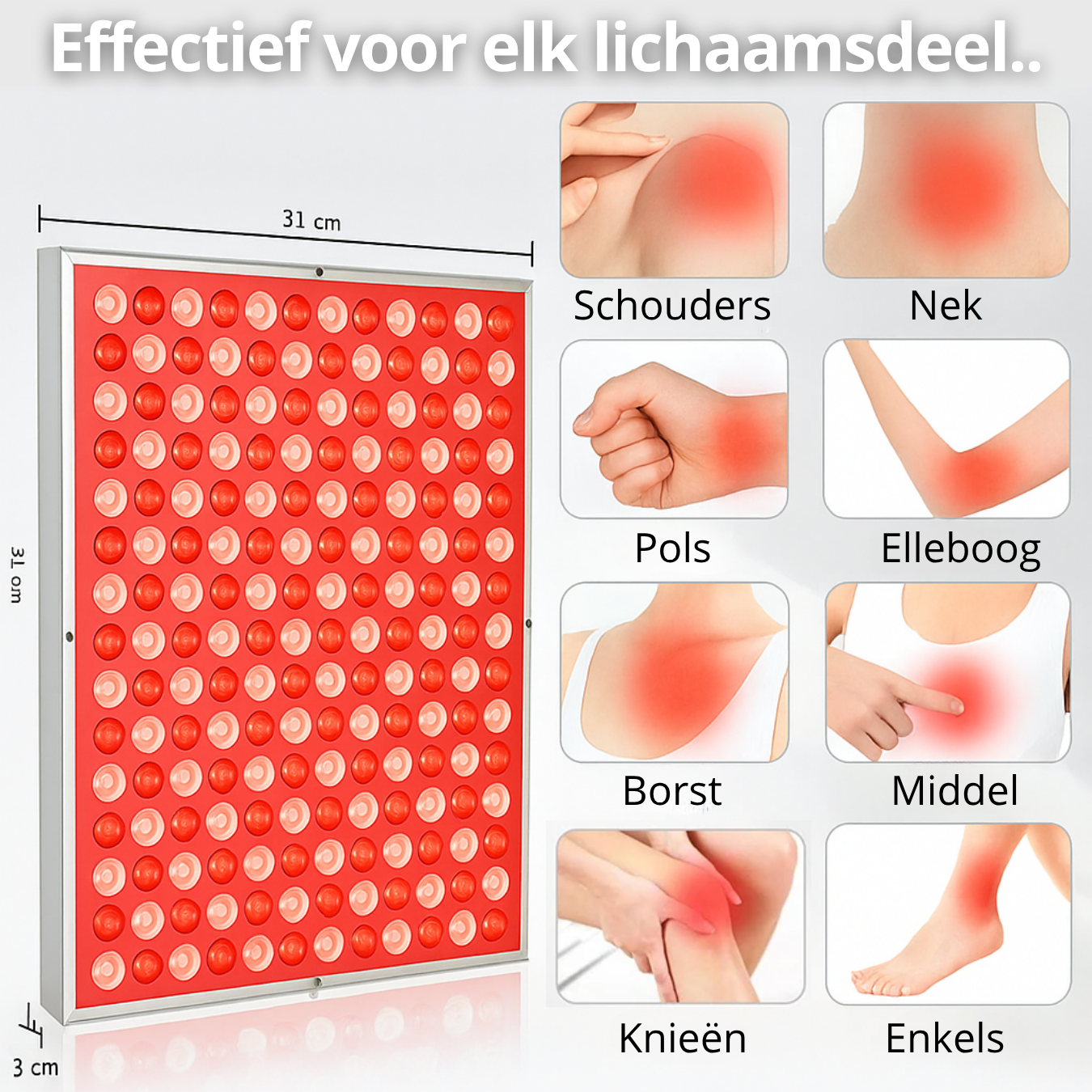 rechte rug infrarood therapie paneel roodlicht lamp roodlicht 660nm 850nm licht paneel. voor schouders rug nek