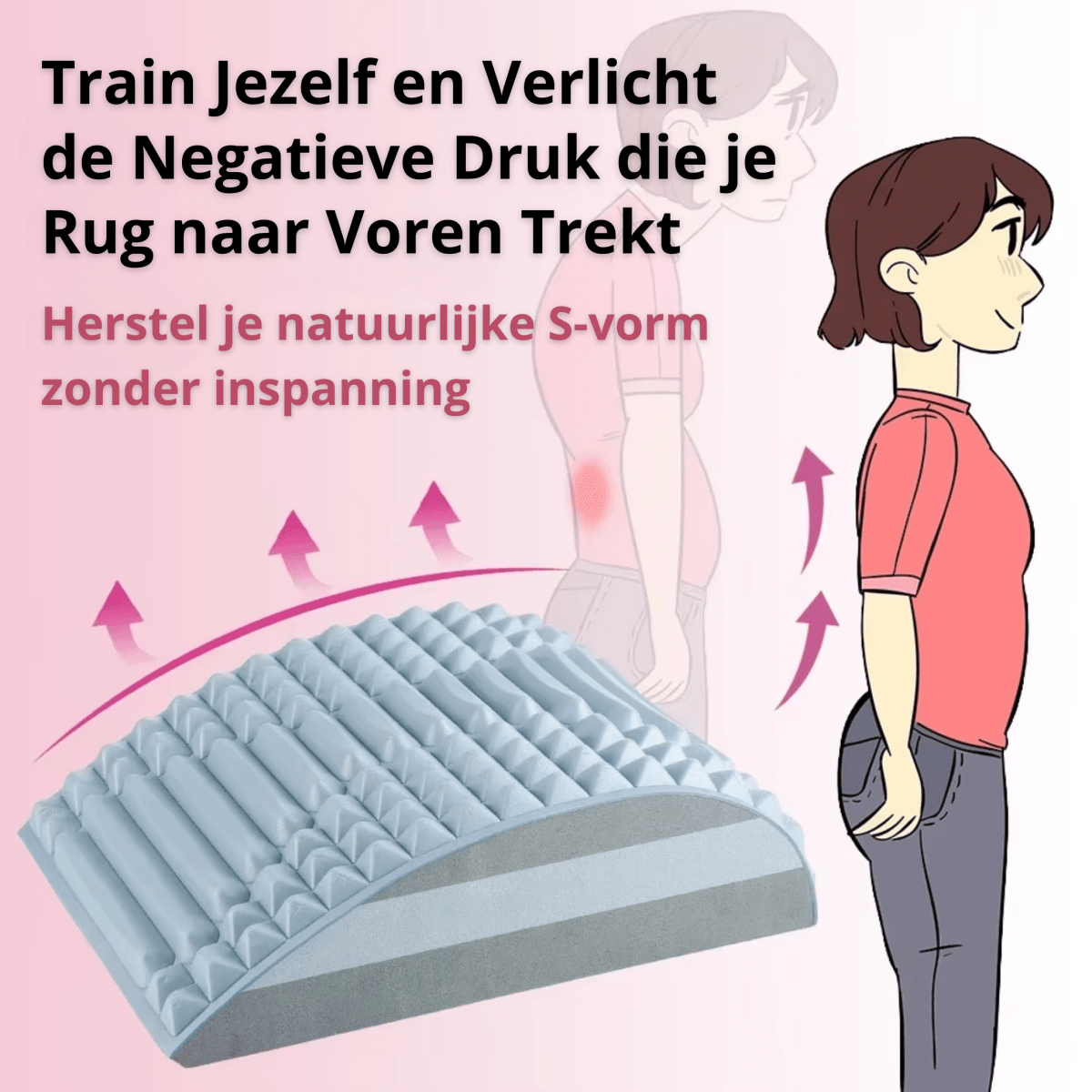 Onderrug Stretch Kussen - 26° Hoek: Verlicht Drukpunten Zonder Overstrekking