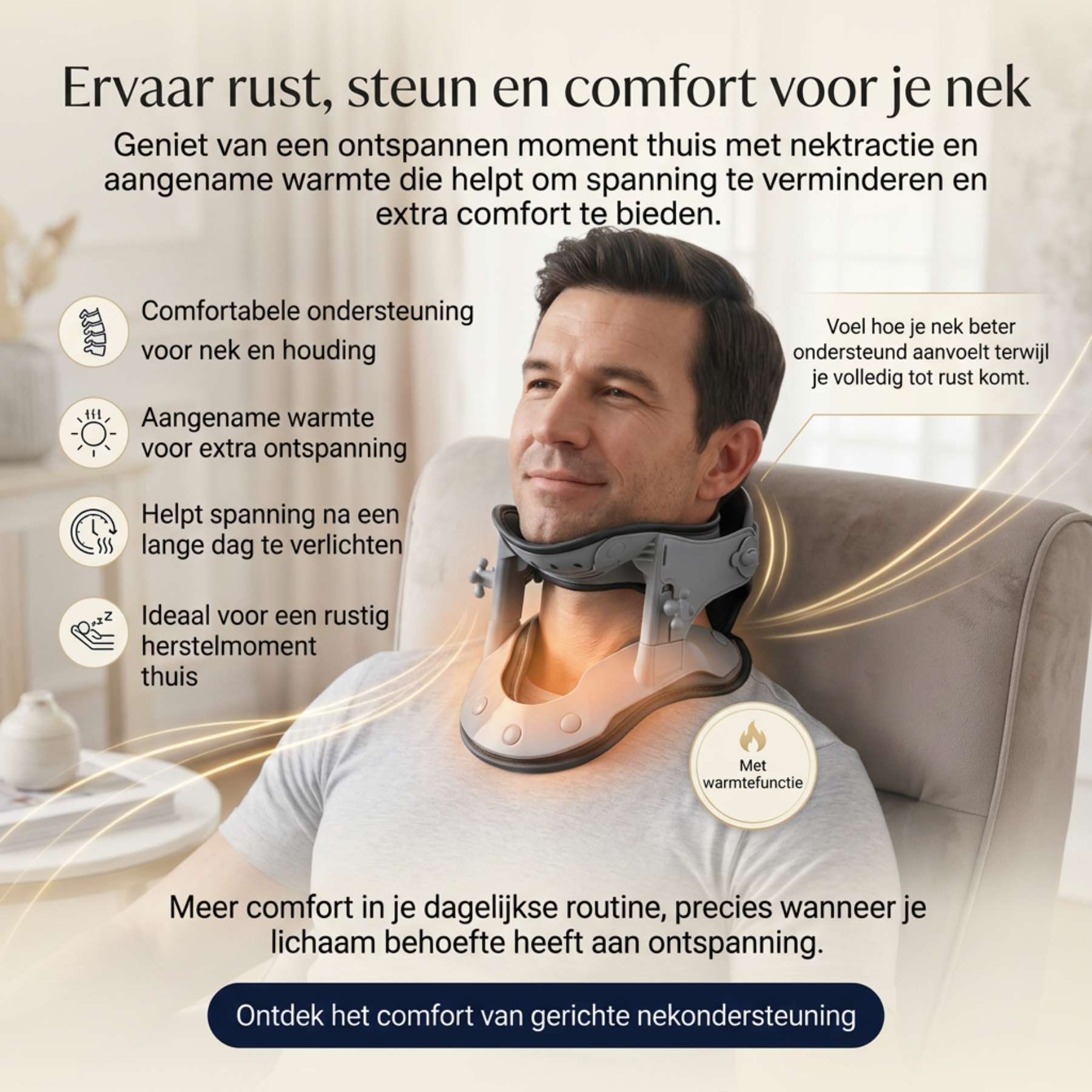 nekpijn strekken rechte rug