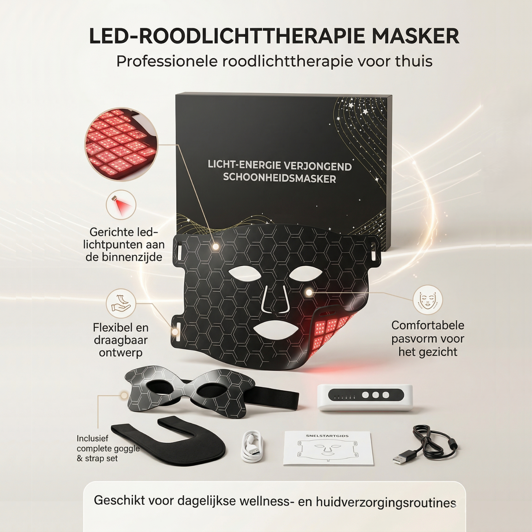 roodlicht therapie infrarood masker