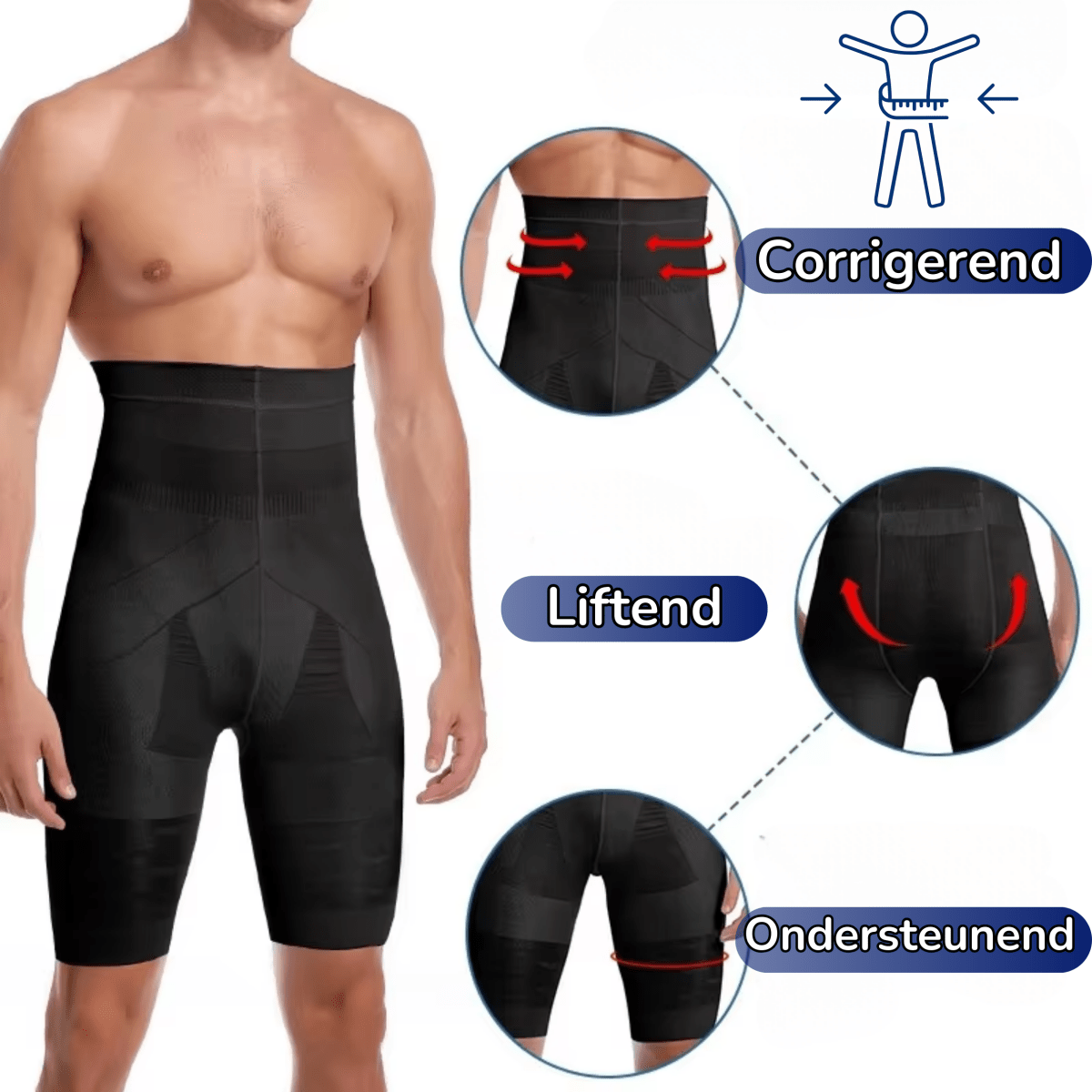 compressie broek
compressiebroek heren
compressiebroek hamstring rechte-rug perfectpostuur postuur verbeterende strakke broek slanke buik