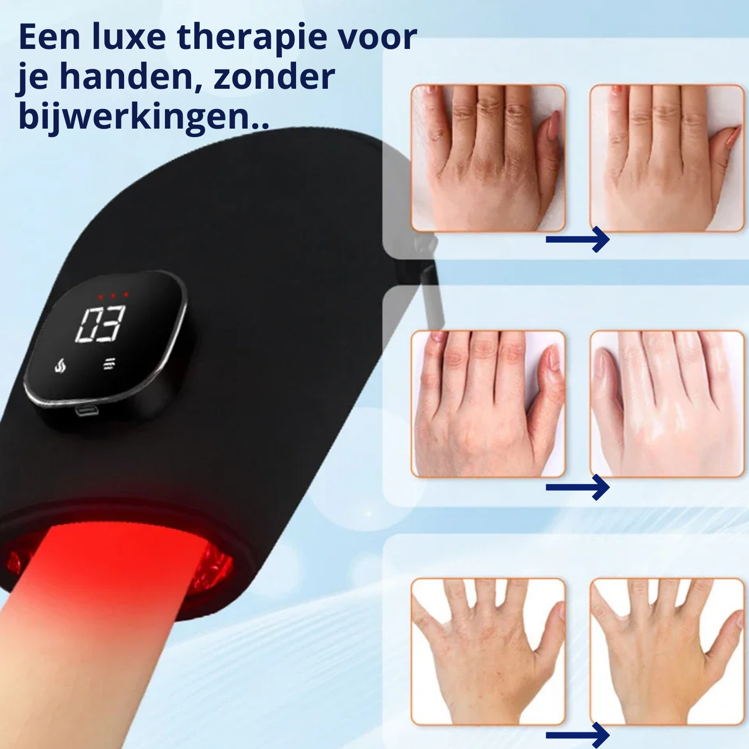 infrarood therapie voor reuma artrose in de handen van rechte-rug.nl rechte rug warmte voor handpijn