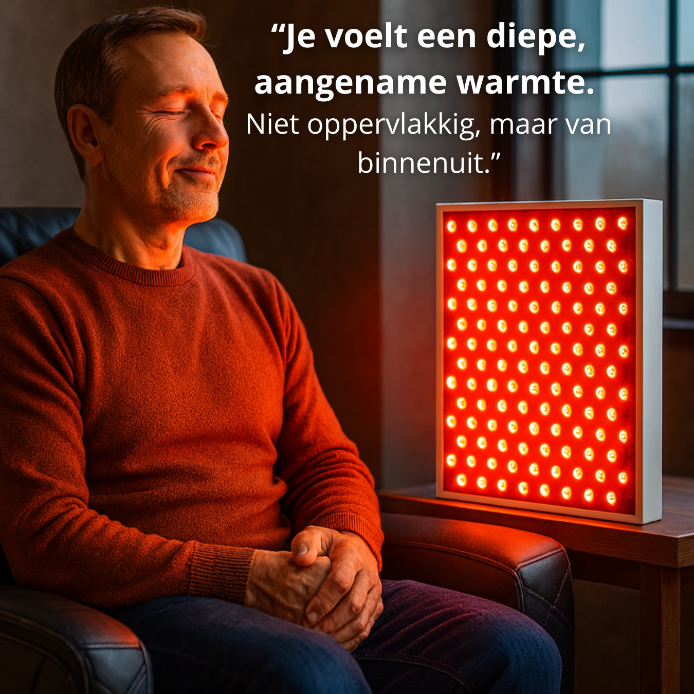 rechte rug infrarood therapie paneel roodlicht lamp roodlicht 660nm 850nm licht paneel. rechte-rug.nl