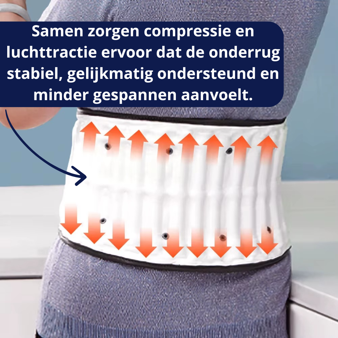 Hernia Ondersteuningsbrace met Luchttractie – Extra steun en ruimte voor je onderrug