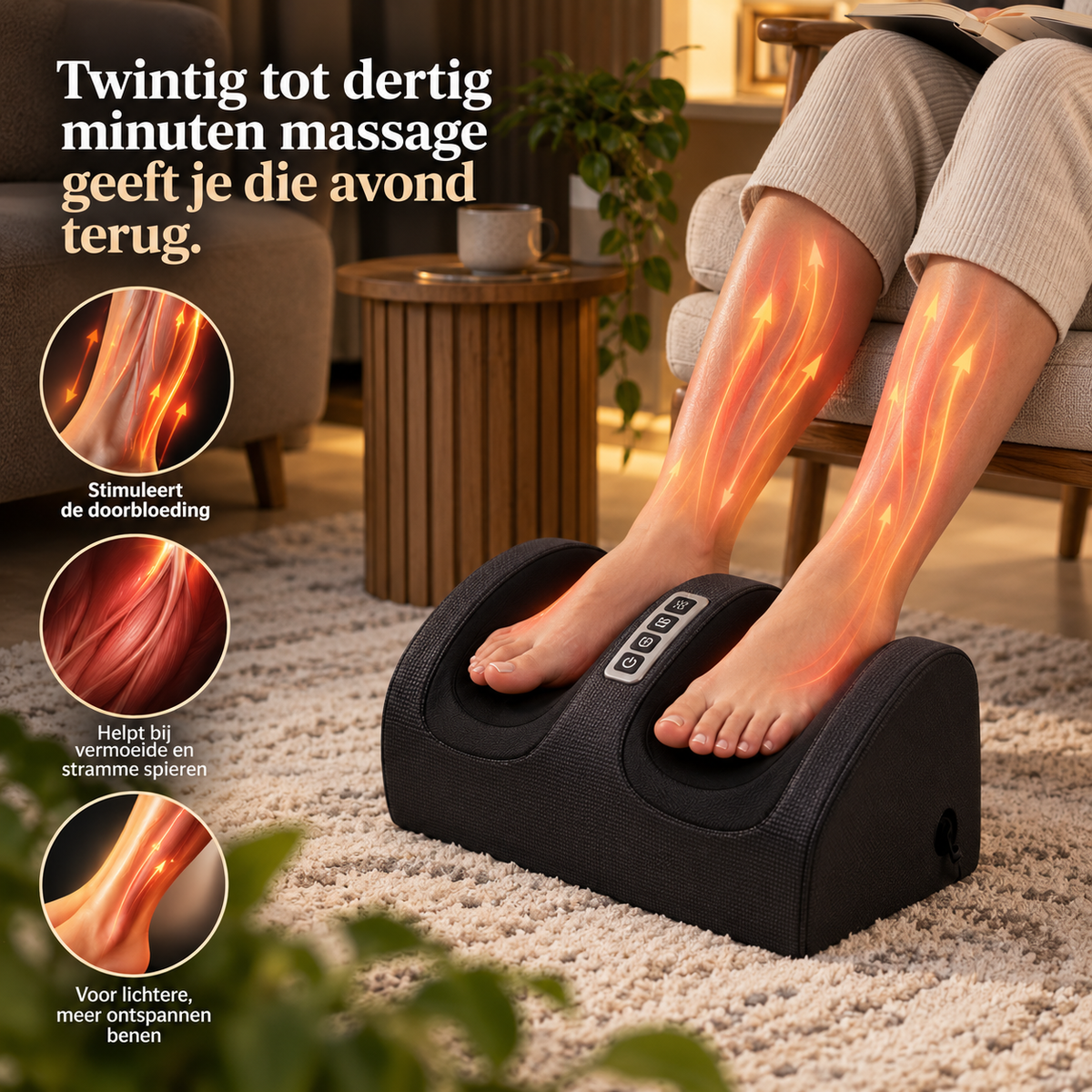 Simulatie Voet & Kuit Massage - Met Verwarming