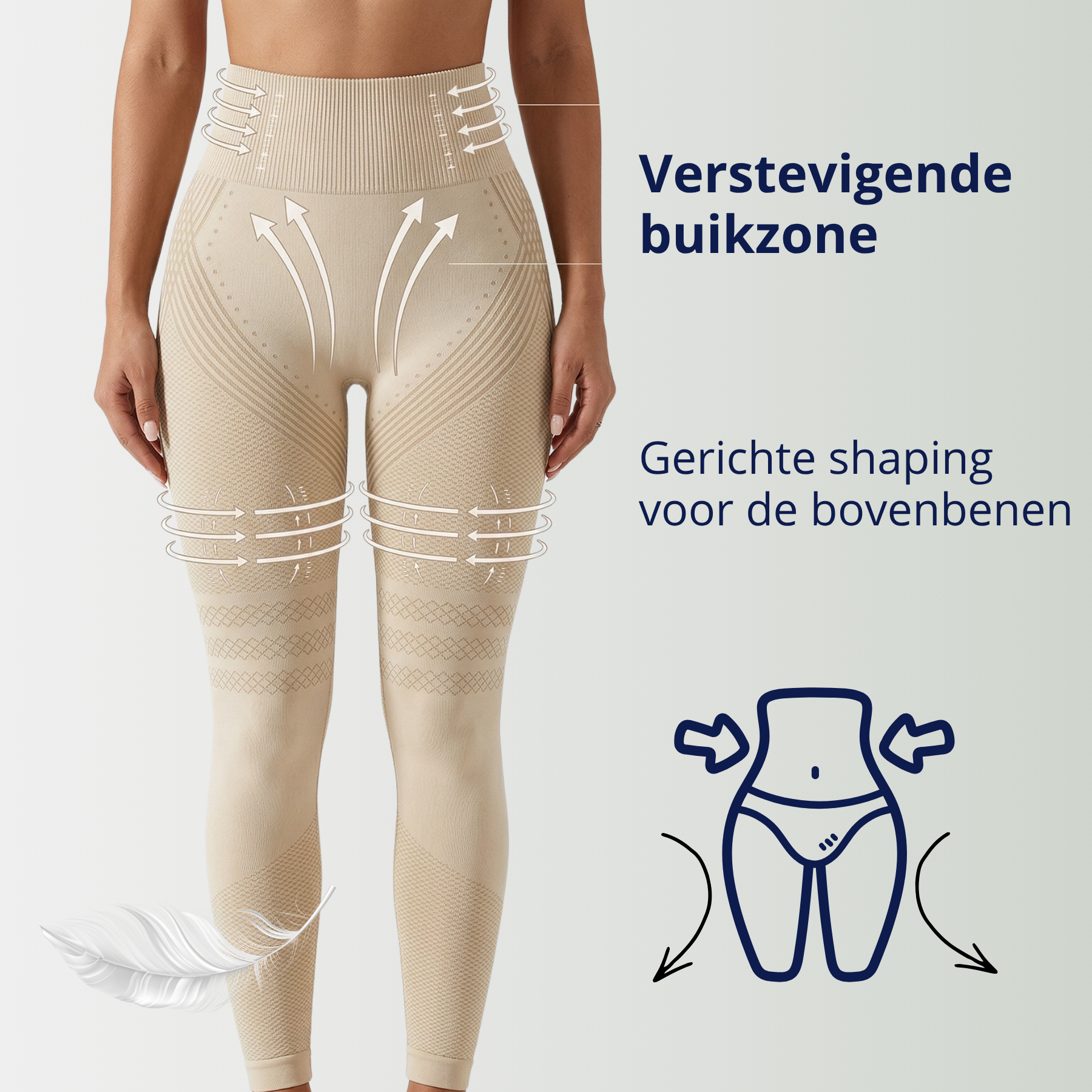 compressie broek rechte rug dames