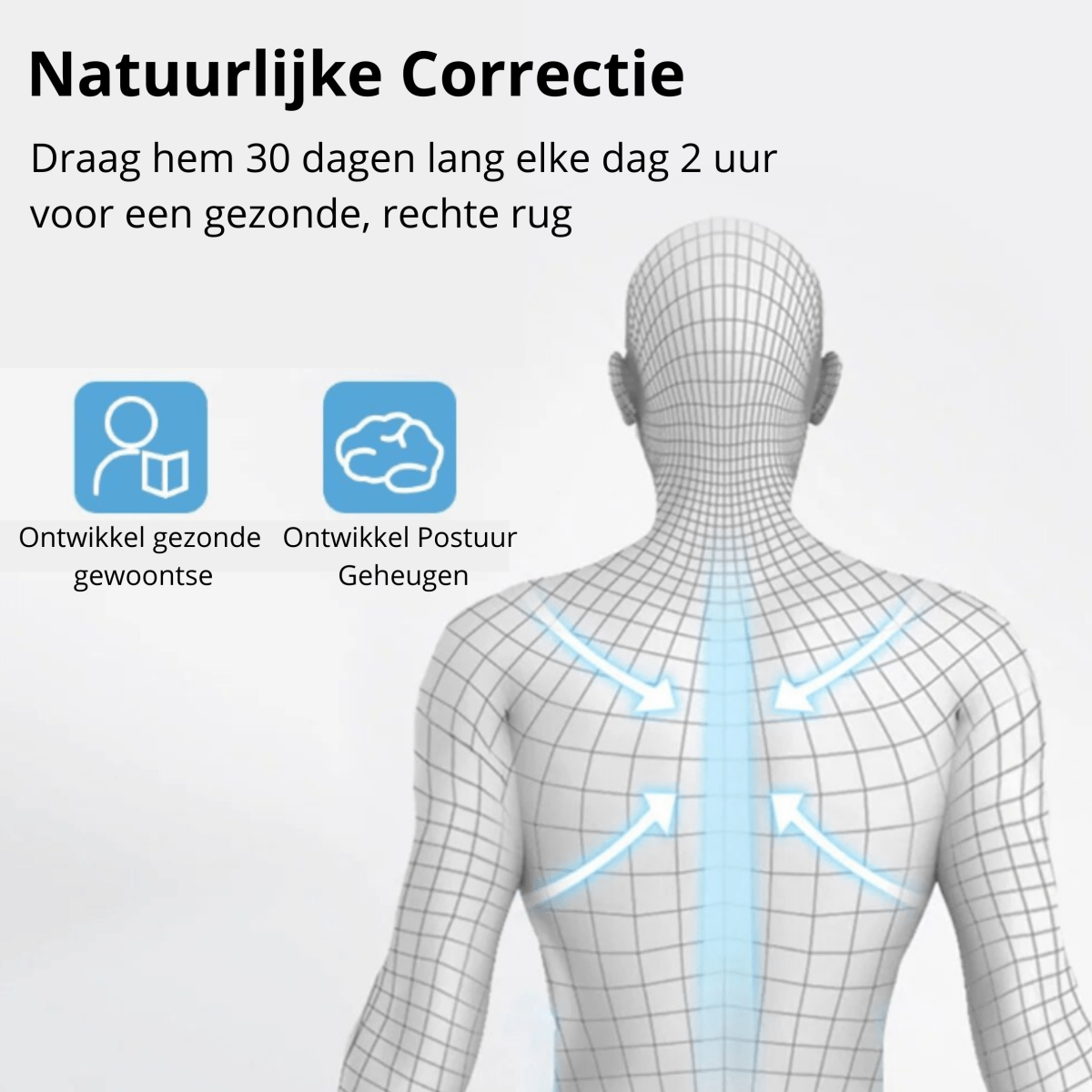 Houding postuur corrector aanpassen voor slechte houding, schouders gebogen naar voren oplossen met vibratie herinnering van deze brace band postuur brace schouders bovenrug 3