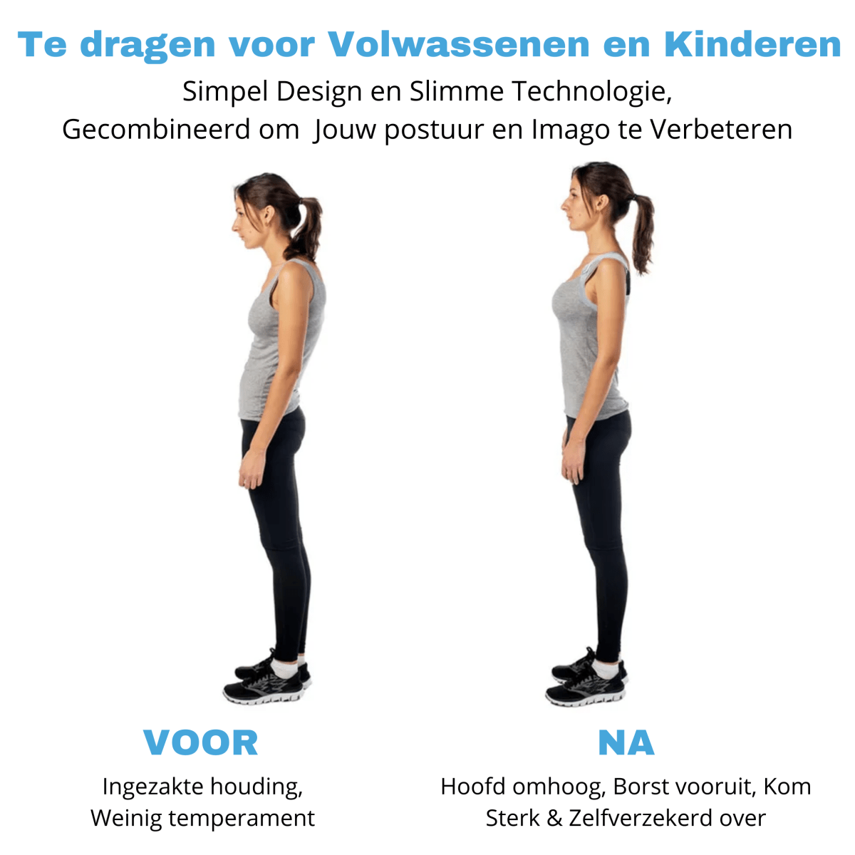 Houding postuur corrector aanpassen voor slechte houding, schouders gebogen naar voren oplossen met vibratie herinnering van deze brace band postuur brace schouders bovenrug 5