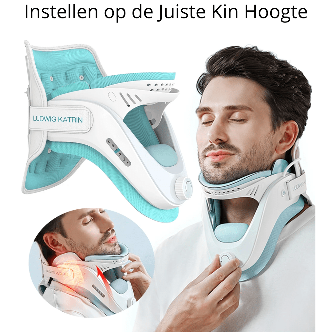 Rugbrace decompressie tegen nekpijn, nek klachten oplossen, nekbrace voor nekpijn nekhernia hernia nek