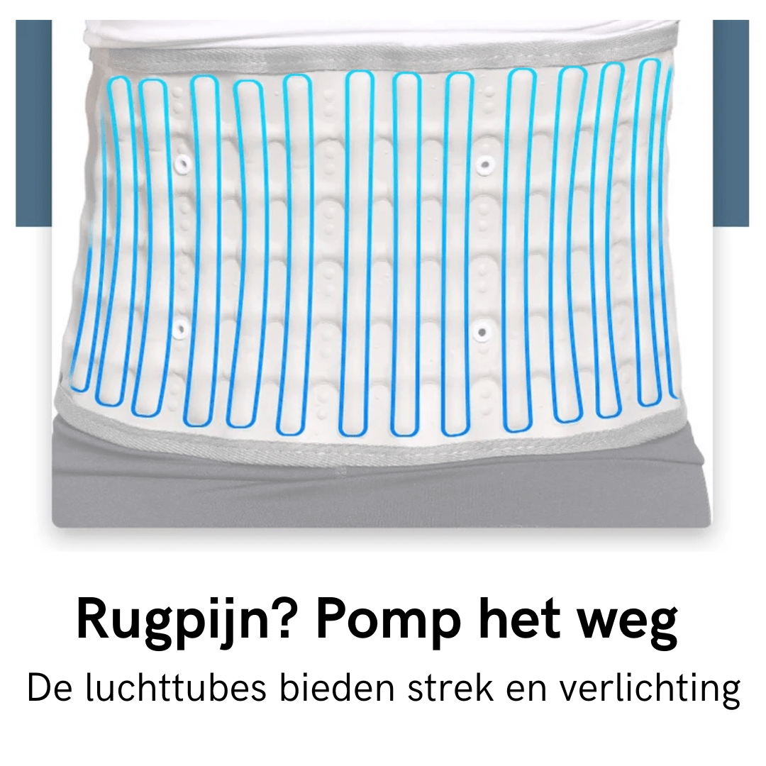 onderrug strekken en rekken tegen rugpijn met een decompressie brace van rechte-rug tegen ingezakte wervels
