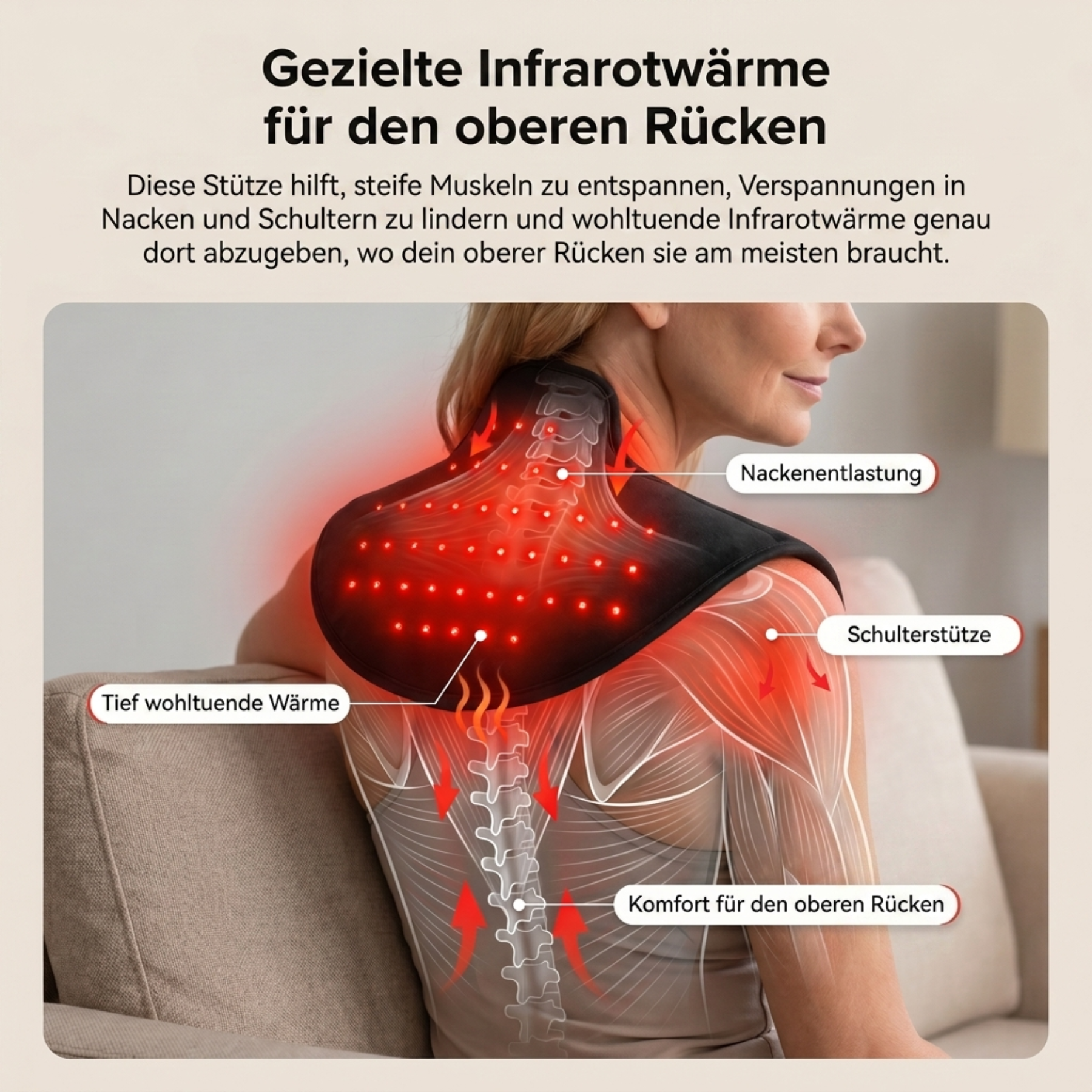 Infrarood Therapeutische Bovenrug Brace