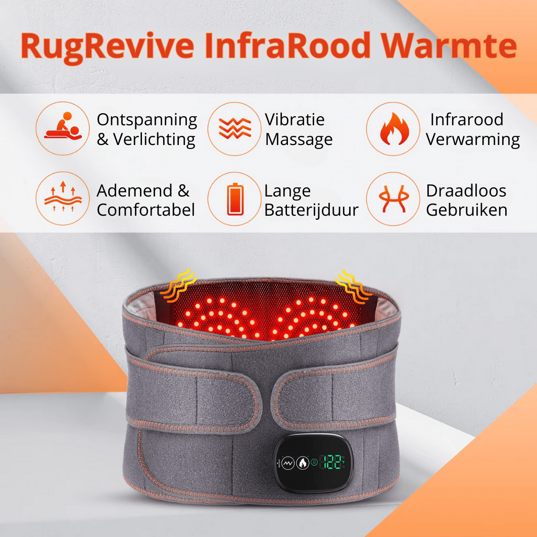 infrarood onderrug warmte brace bij rugpijn gebruiken rechte-rug reviews rechte rug.nl