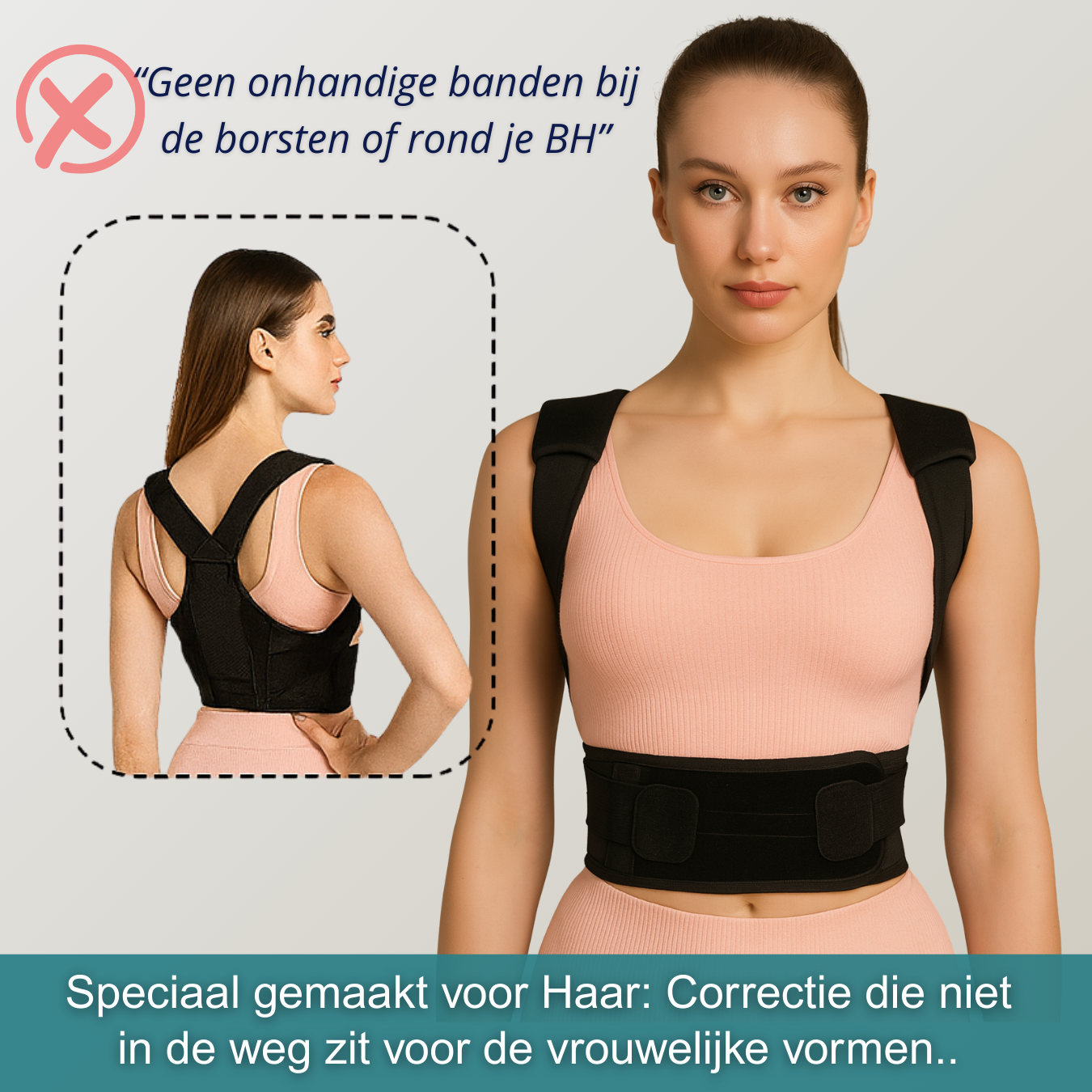 rechte rug postuur corrector voor dames postuurfix