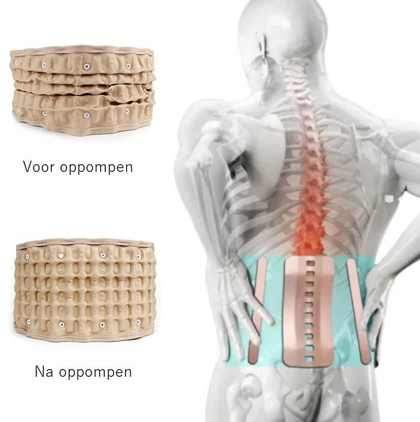 rechte-rug decompressie massage brace rugpijn oplossen onderrug