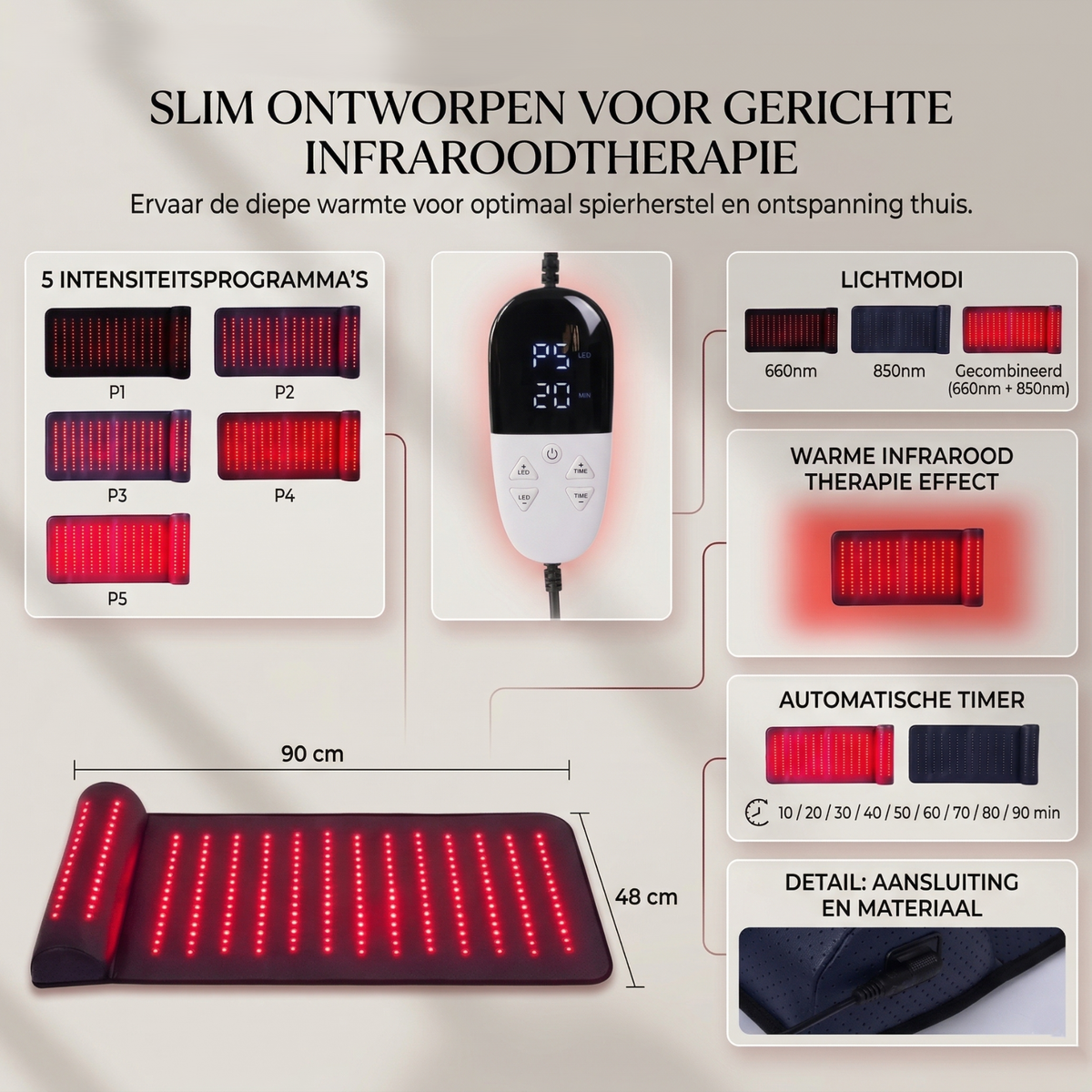 Infrarood Mat met Nek Steun
