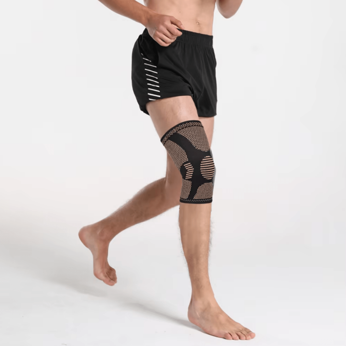 kniebrace kniesteun voor ondersteuning aan de knieën pijnlijke knieën tijdens sporten knie steun mouw compressie rechterug rechte rug