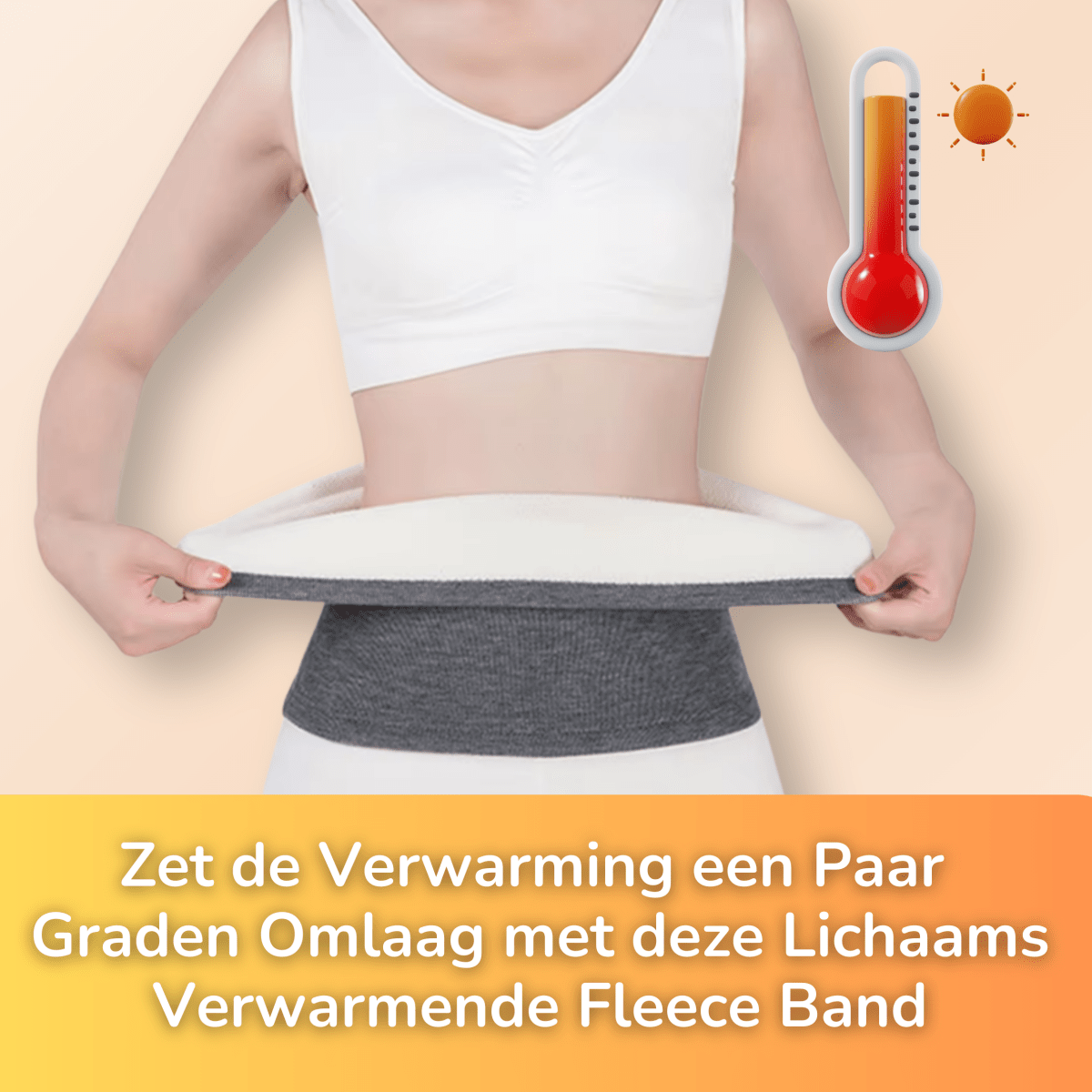 rug warm houden, koude rug voorkomen koude buik of koude romp warm maken fleece stof warmte lekker warm
