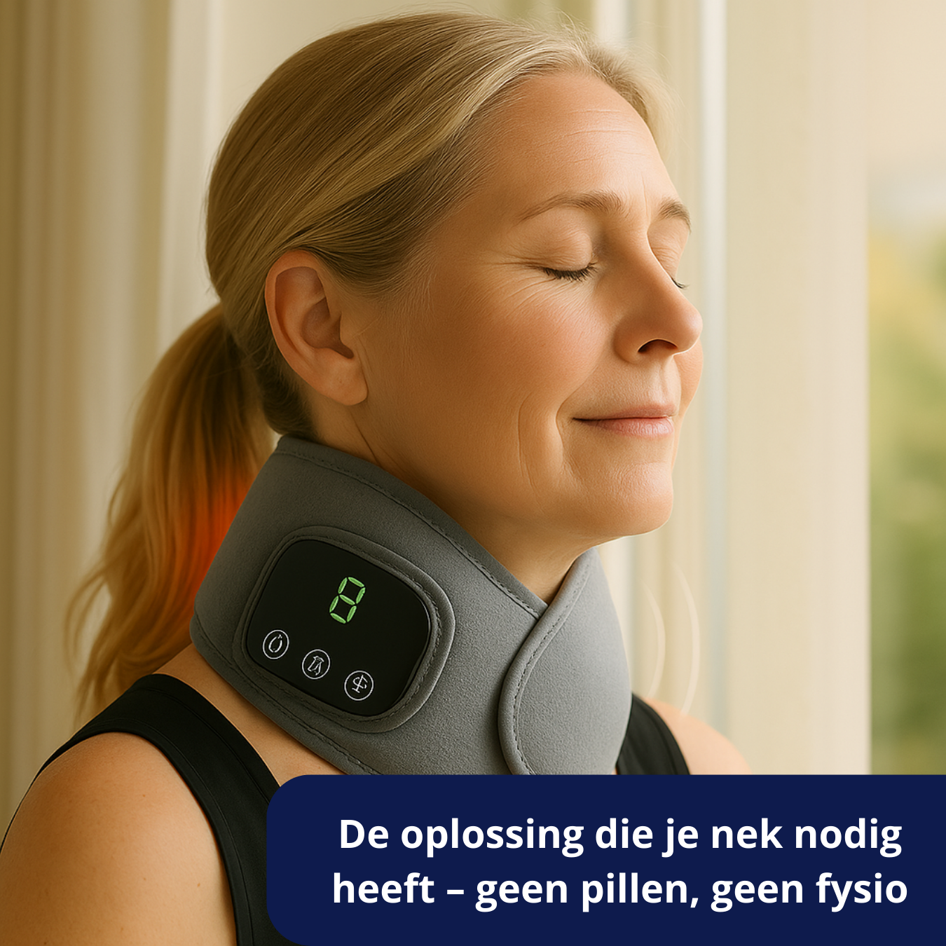 rechte-rug.nl warmte brace voor de nek nekpijn rechte rug nekhernia koude nek pijn