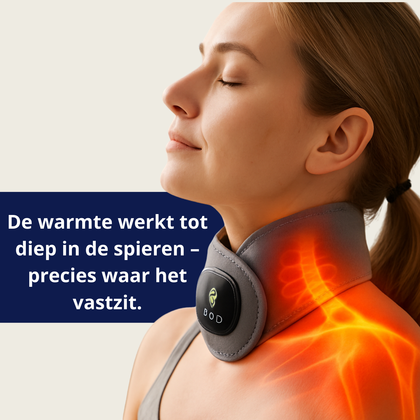 rechte-rug.nl warmte brace voor de nek nekpijn rechte rug nekhernia koude nek