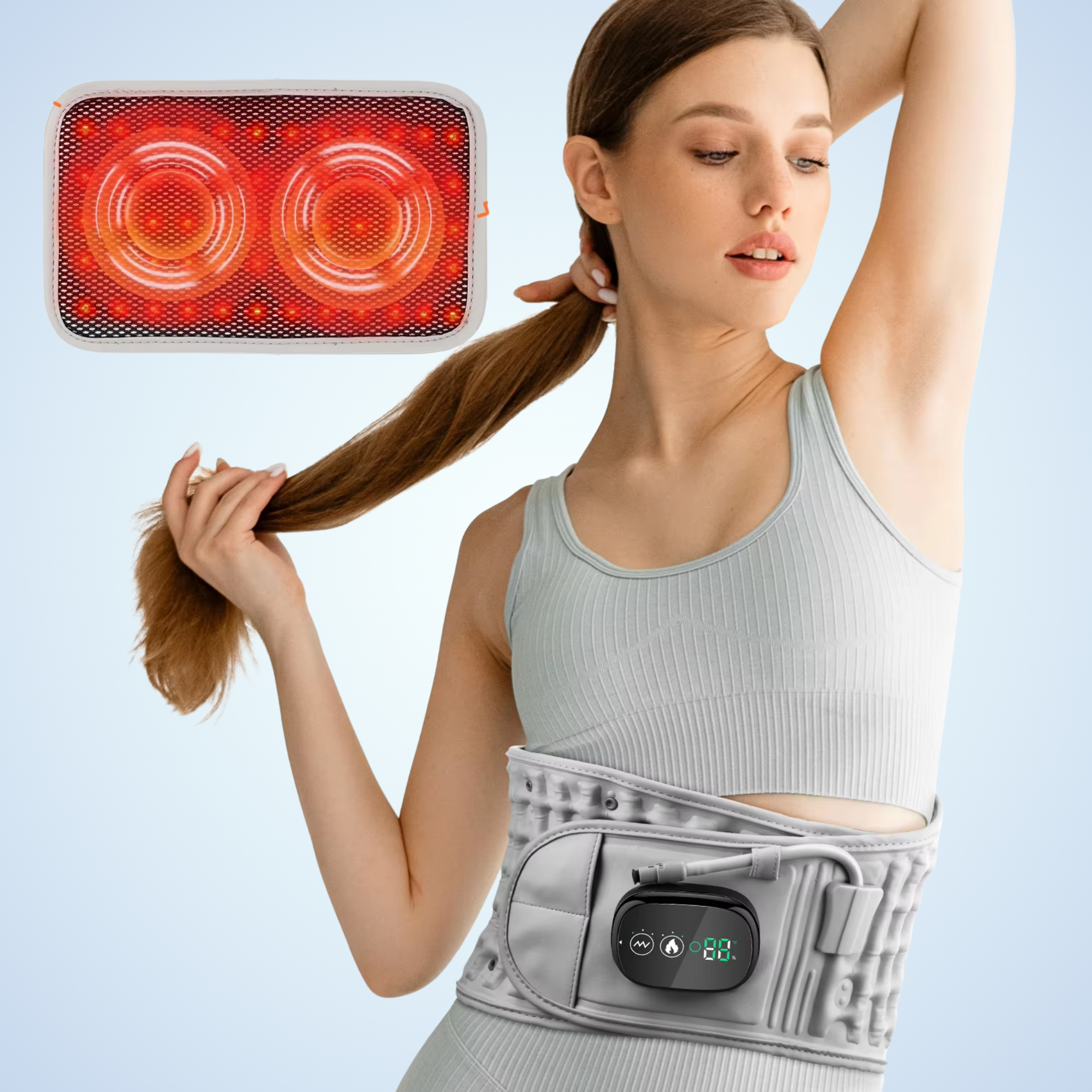 Upgrade:  Touch Screen Decompressie Brace met InfraRood Verwarming en Massage