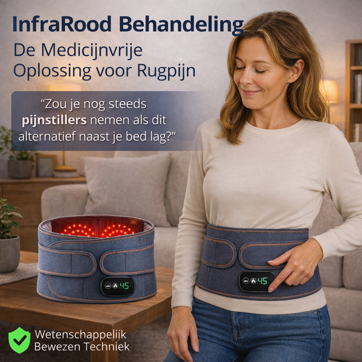 rechte-rug.nl Infrarood therapie voor de onderrug – ideaal bij hernia, spit en stijve spieren.