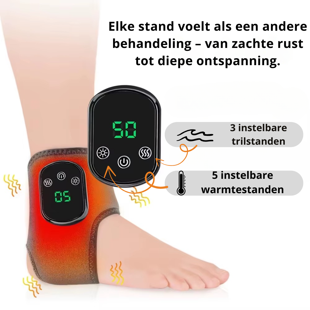 Enkelbrace, Enkelbrace met warmte, Warmte enkel brace, Verwarmde enkelband, Enkelbrace tegen enkelpijn, Enkelwarmer elektrisch, Enkelbrace met massagefunctie, Draadloze enkelbrace warmte, Warmteband voor enkel en voet, Enkelbrace voor stijve enkel, Enkelbrace met vibratie en warmte, Enkelbrace ontspanning, Enkelbrace draadloos oplaadbaar, Enkelbrace met trilling, Enkelbrace tegen overbelasting, Enkelbrace voor enkelklachten, Enkelpijn verlichten met warmte, Enkel brace die spieren ontspant, 