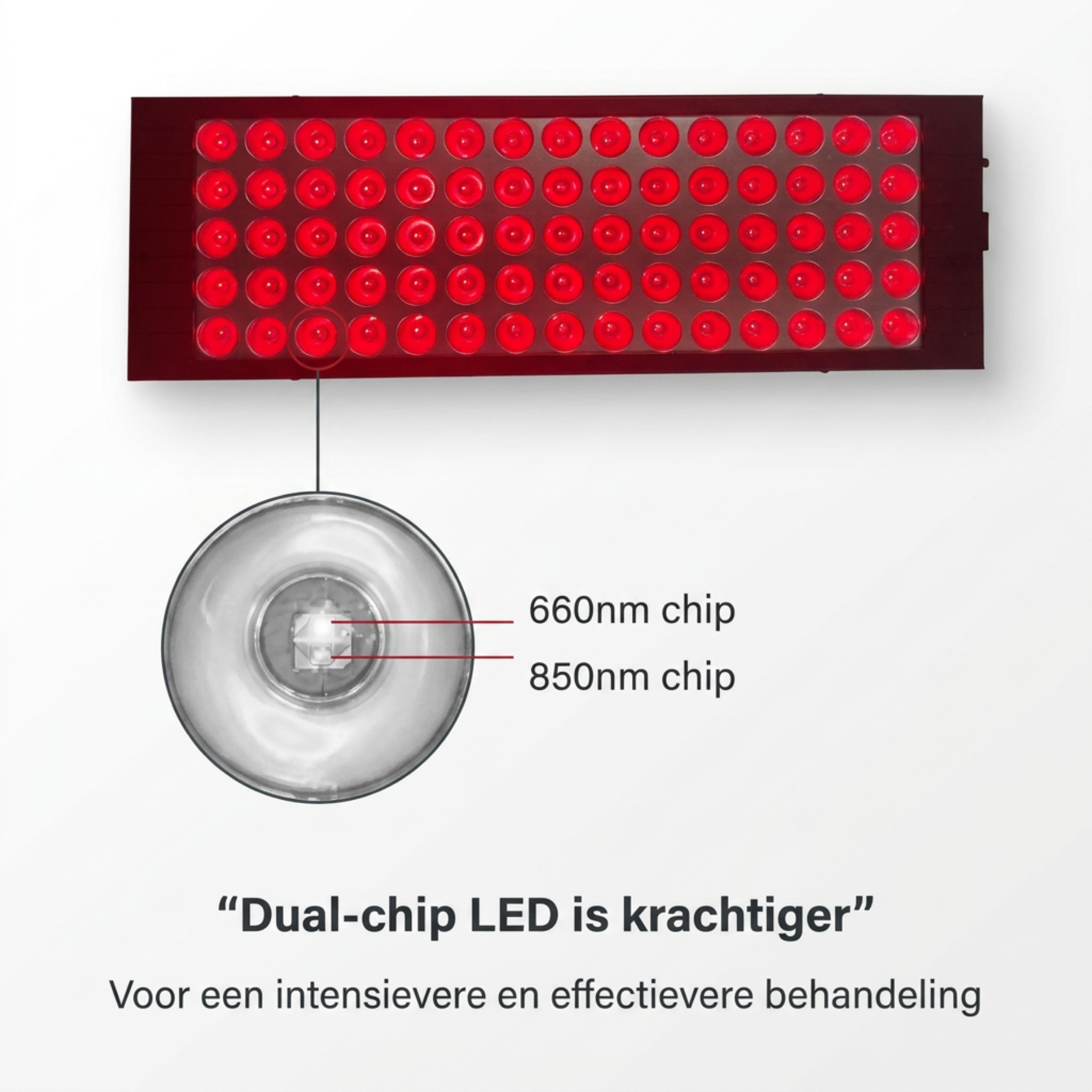Infrarotlampe - 850 & 660 NM Rotlichttherapie - Mit Standard