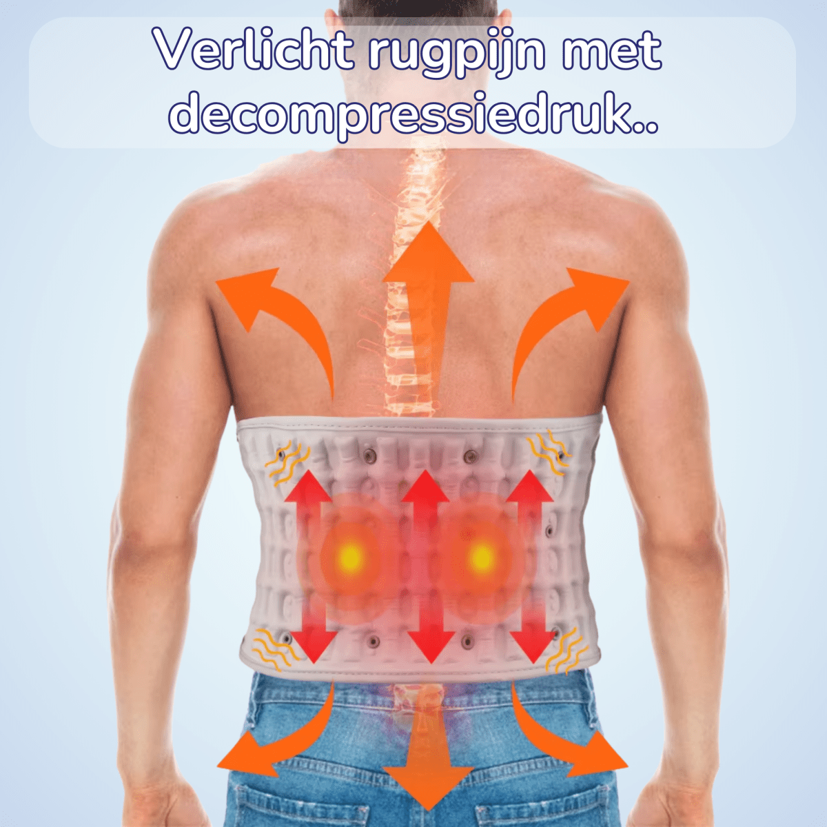 zere rug decompressie brace therapie rug strekken tegen rugpijn hernia ischias spit onderrug pijn rugpijn rugband rugbrace rechte-rug.nl rechte rug brace