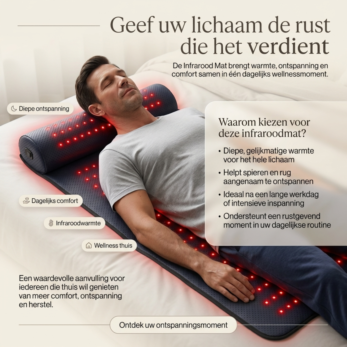Infrarood Mat met Nek Steun