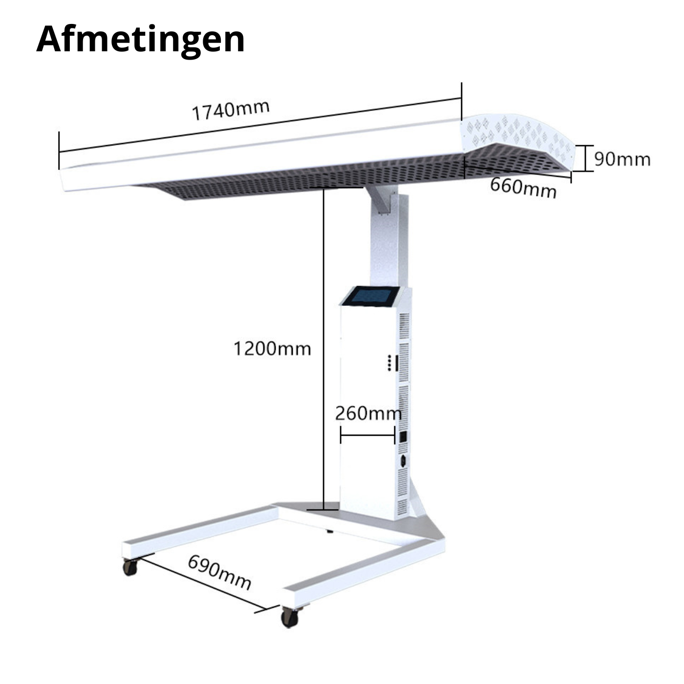 T6000 Professioneel InfraRood Paneel - 5 Golflengtes - 1200 LEDs
