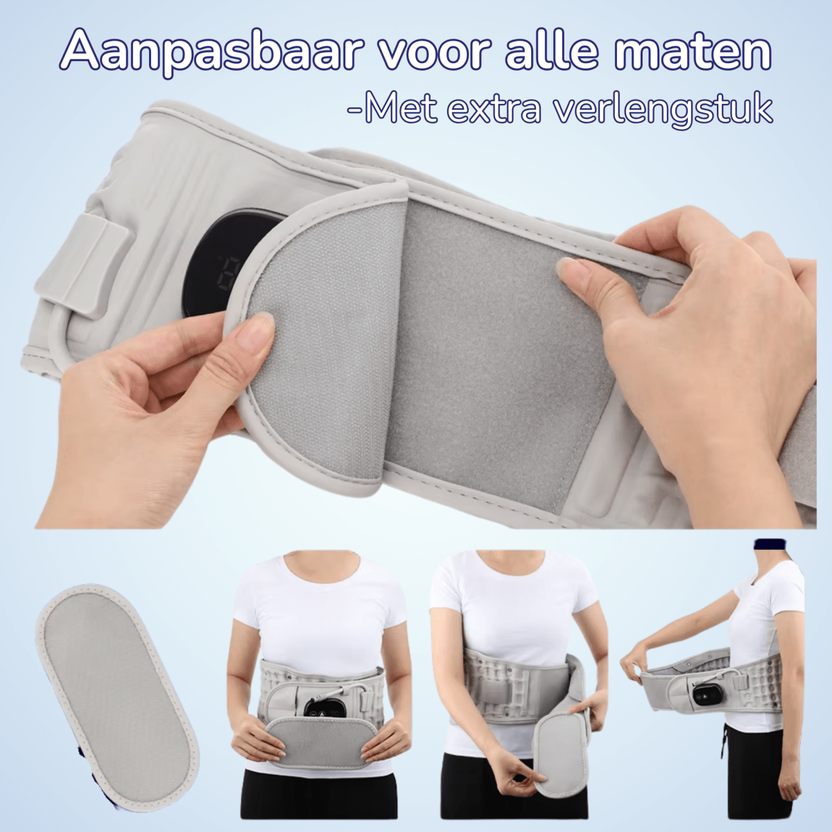 decompressie brace therapie rug strekken tegen rugpijn hernia ischias spit onderrug pijn rugpijn rugband rugbrace rechte-rug.nl rechte rug brace verstelbare grote rugbrace