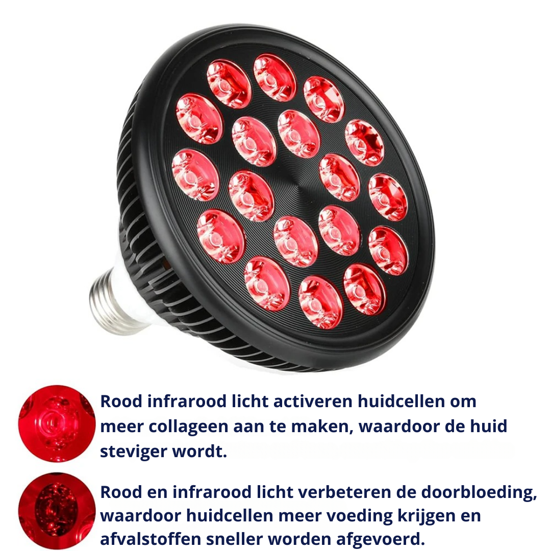 Infrarood Lamp - 850 & 660 NM Roodlicht Therapie - Met Standaard