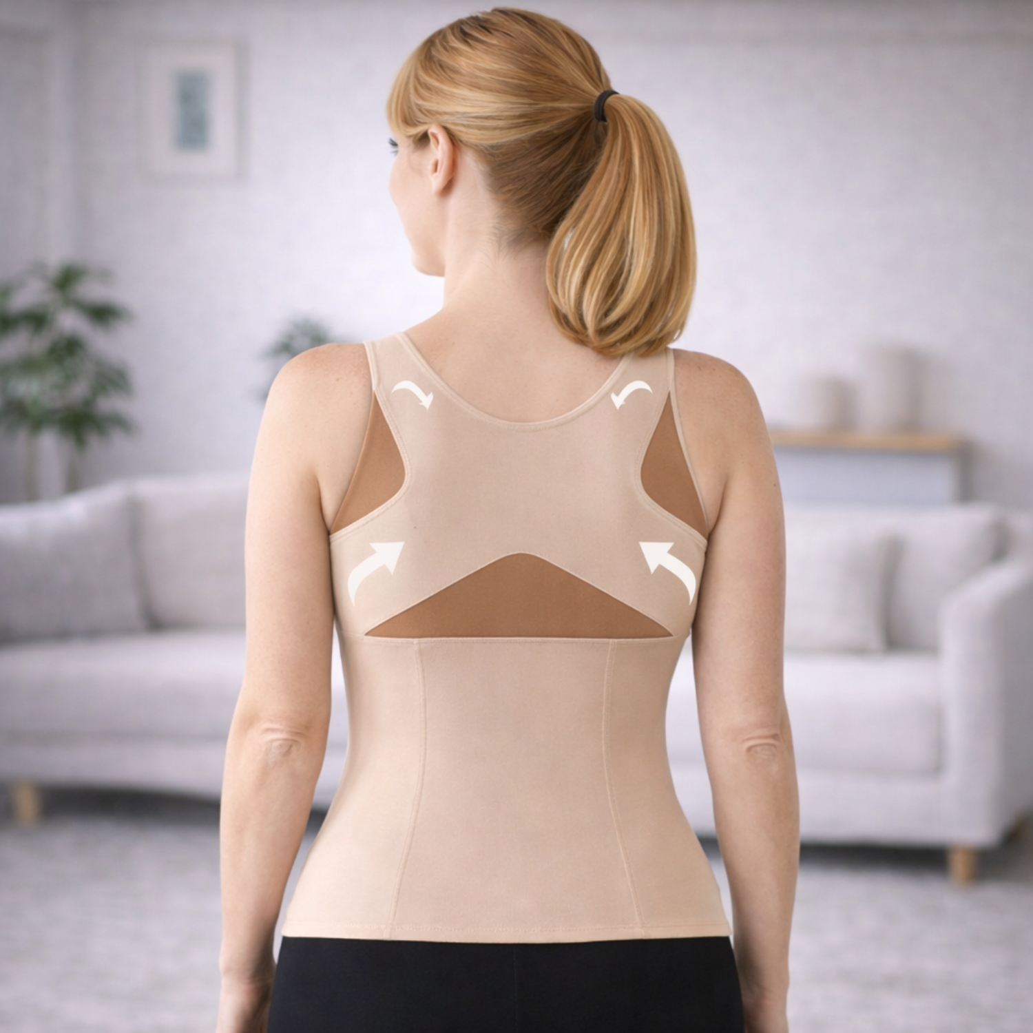 PerfectPostuur - Kompression Top - Schlank und Selbstbewusstes Körperhaltung - Damen