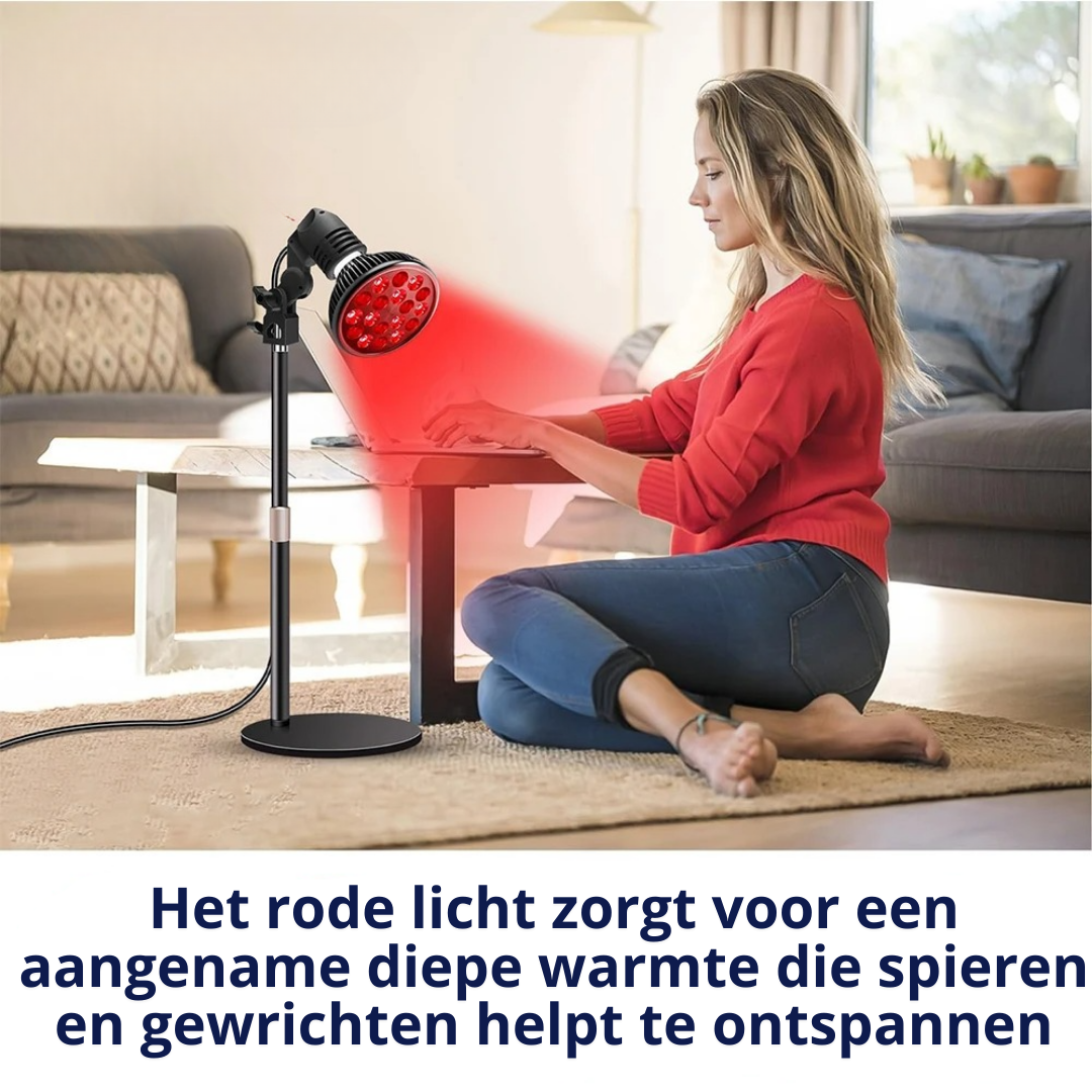 Infrarood Lamp - 850 & 660 NM Roodlicht Therapie - Met Standaard