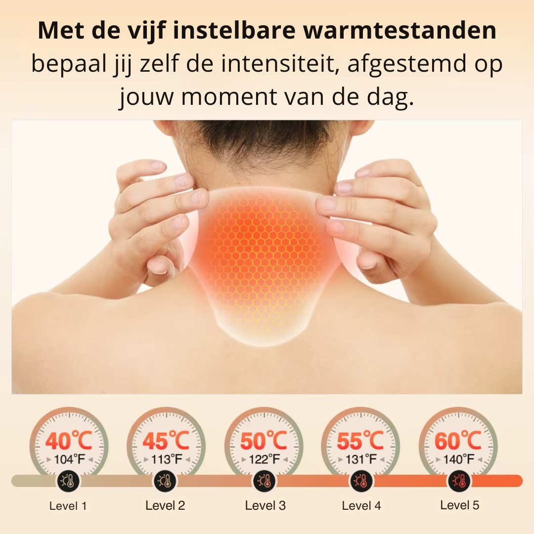 Nekbrace, Nekbrace met warmte, Warmte nek brace, Verwarmde nekband, Nekbrace tegen nekpijn, Nekwarmer elektrisch, Nekbrace massagefunctie, Draadloze nekbrace warmte, Warmteband voor nek, Nekbrace voor stijve spieren, Nekbrace met vibratie en warmte, Nekbrace ontspanning, Nekbrace draadloos oplaadbaar, Nekbrace met trilling, Nekbrace tegen stijfheid, Nekbrace voor nekklachten, Nekpijn verlichten met warmte, Nek brace die spieren ontspant, Warmtebrace voor stijve nek, Massage nekbrace voor thuisgebruik, 