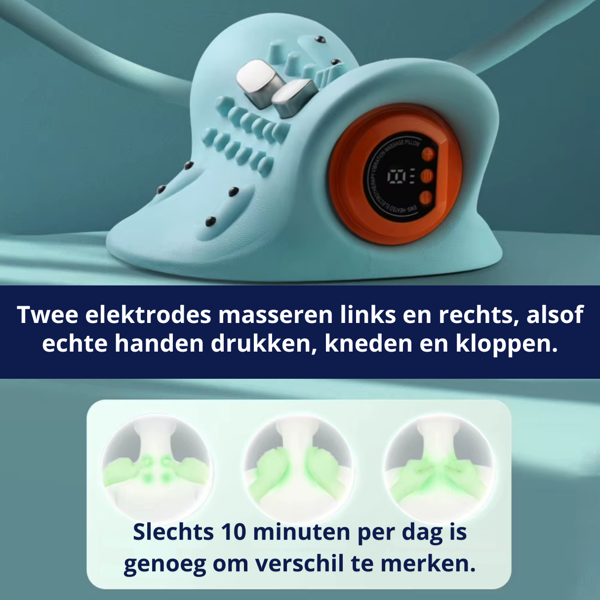 Nek Stretcher - 3 in 1- Warmte, Massage en Stretch