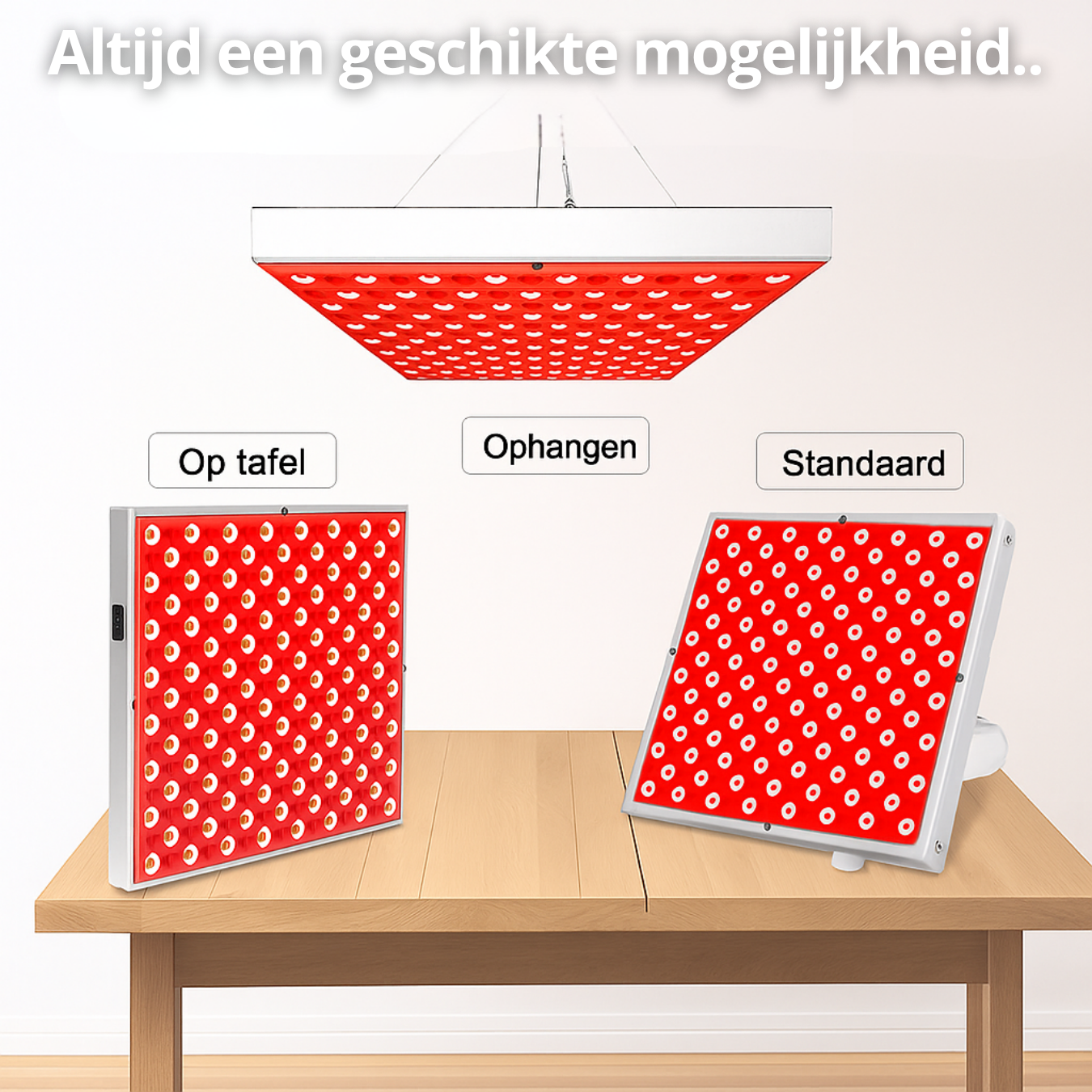 ophangen rechte rug infrarood therapie paneel roodlicht lamp roodlicht 660nm 850nm licht paneel.