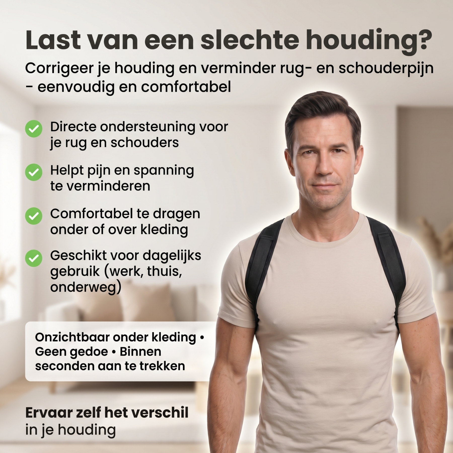 ActivePosture - Schouderbladen Correctie Brace - op maat